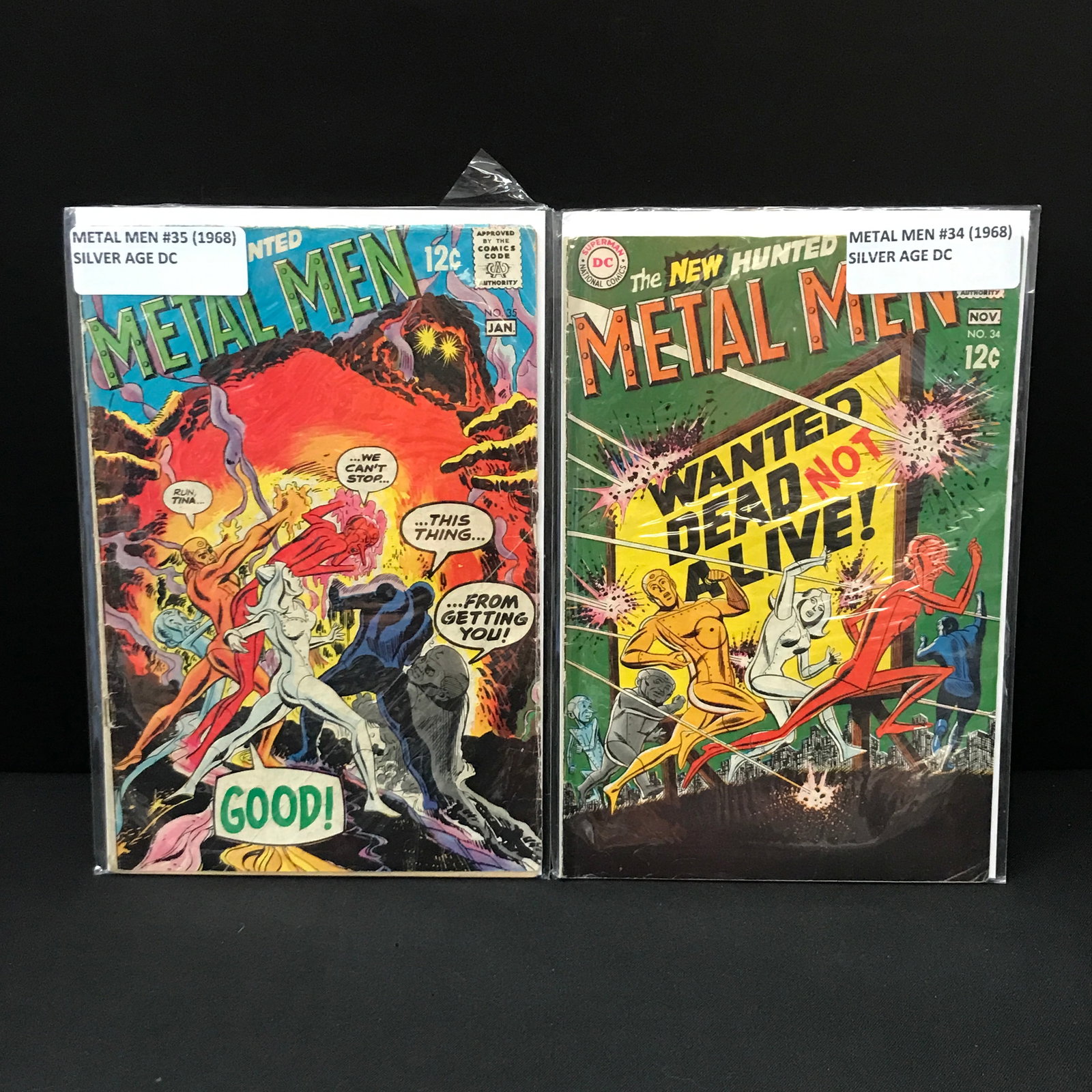 LOT OF 2 METAL MEN COMICS #34 - #35 (1968) - DC COMICS: Prices are in Canadian dollars