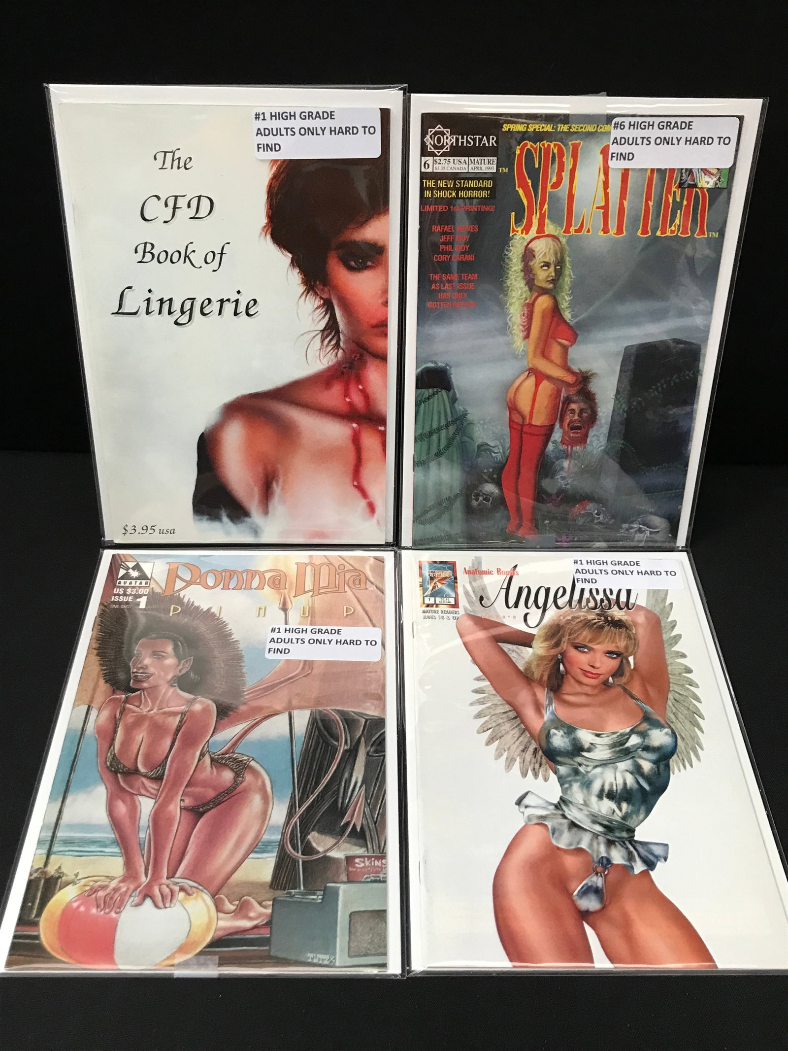 LOT OF 4 MIXED TITLE COMICS - MATURE AUDIENCE: Prices are in Canadian dollars