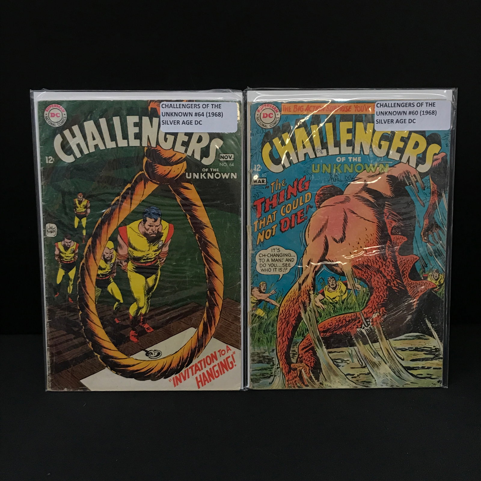 LOT OF 2 CHALLENGERS OF THE UNKNOWN COMICS (1968) - DC COMICS: Prices are in Canadian dollars