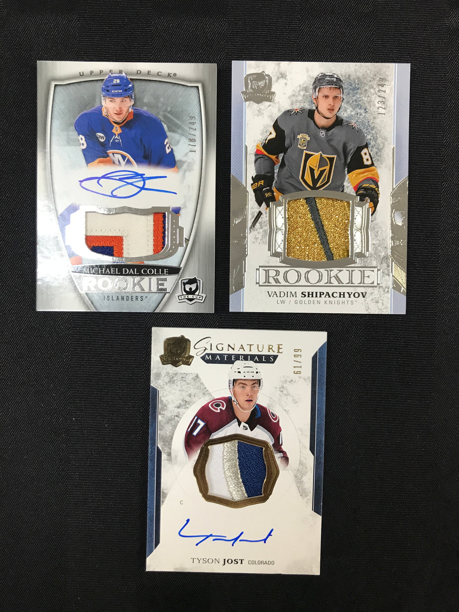 LOT OF 3 UPPER DECK THE CUP ROOKIE CARDS INCLUDING 2 SIGNED: Prices are in Canadian dollars