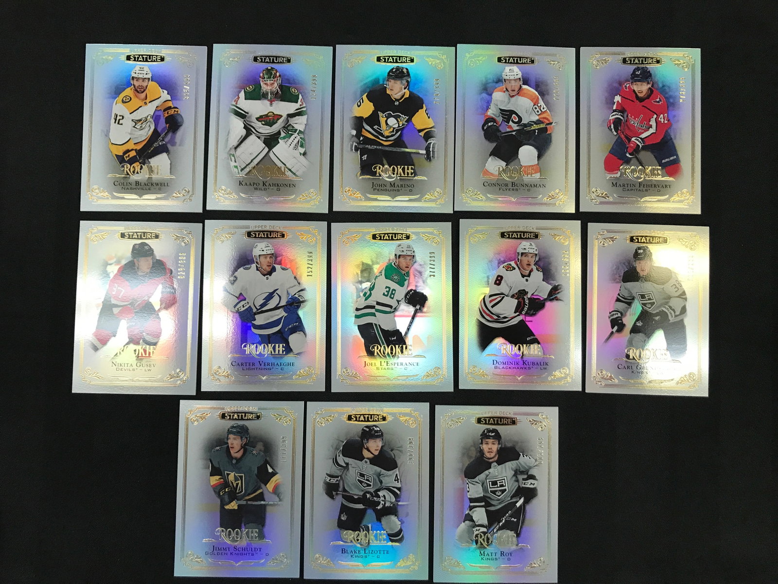 LOT OF 13 UPPER DECK STATURE ROOKIE HOCKEY TRADING CARDS: Prices are in Canadian dollars