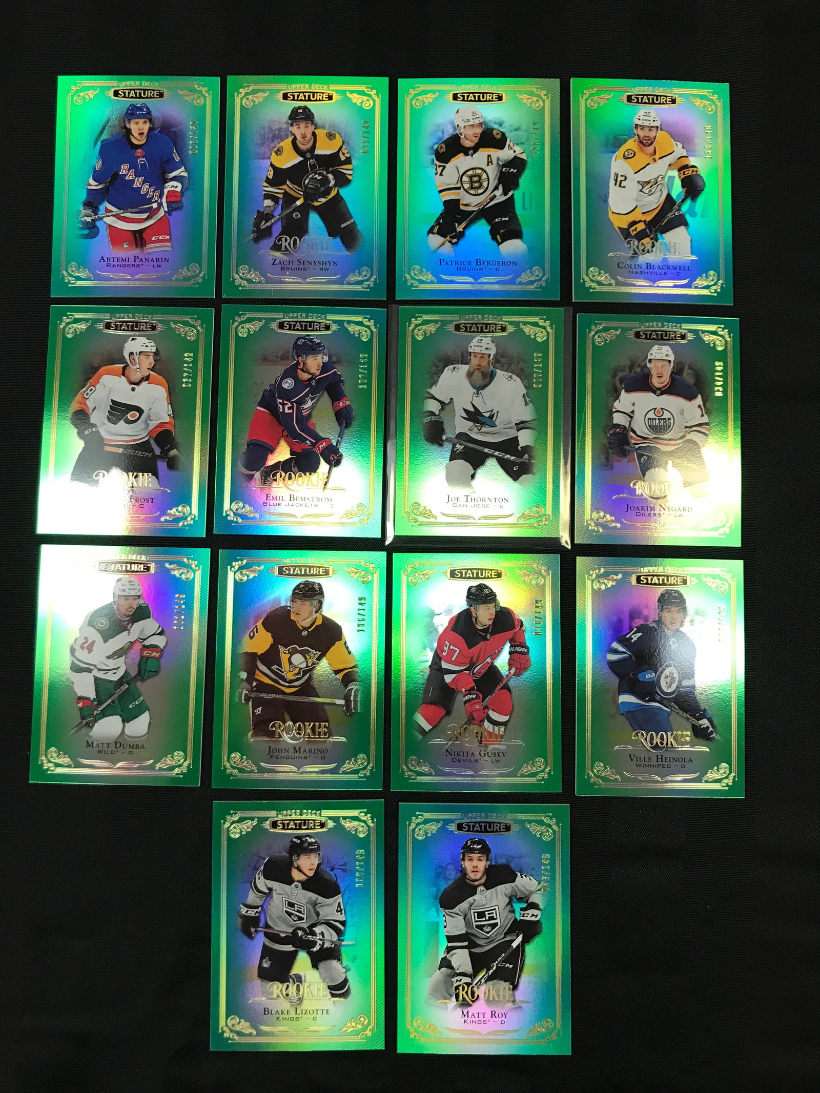 LOT OF 14 UPPER DECK STATURE ROOKIE HOCKEY TRADING CARDS: Prices are in Canadian dollars