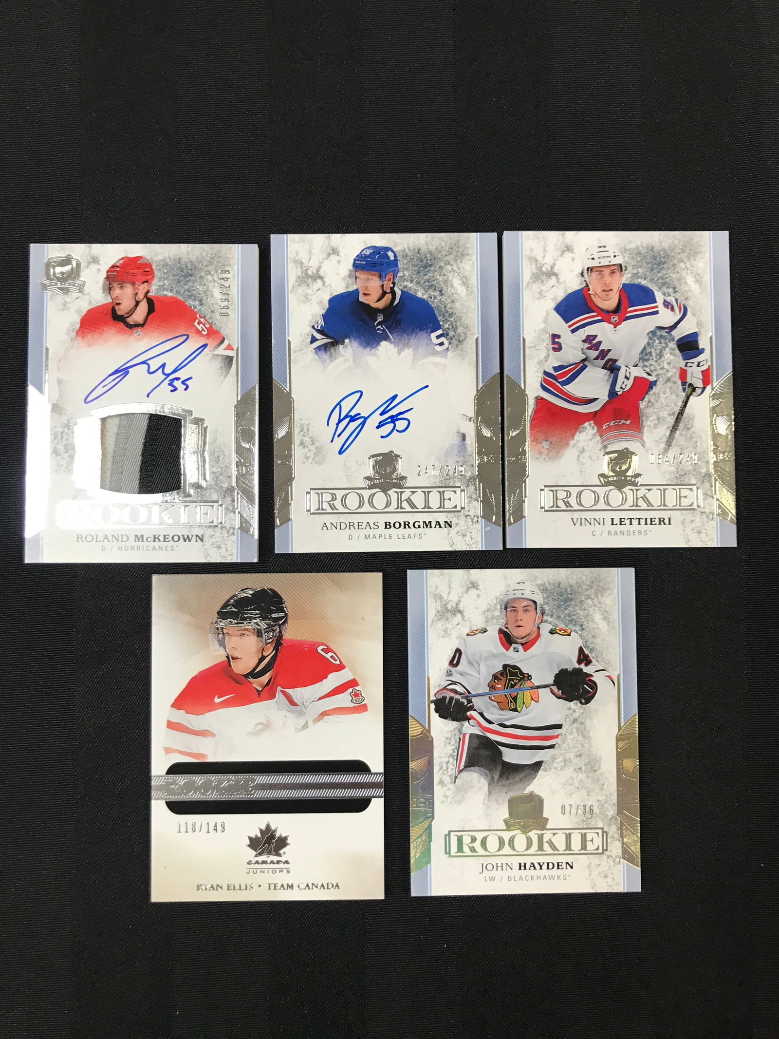 LOT OF 5 UPPER DECK THE CUP ROOKIE CARDS - INCLUDING SIGNED ROOKIE THE CUP TRADING CARD: Prices are in Canadian dollars