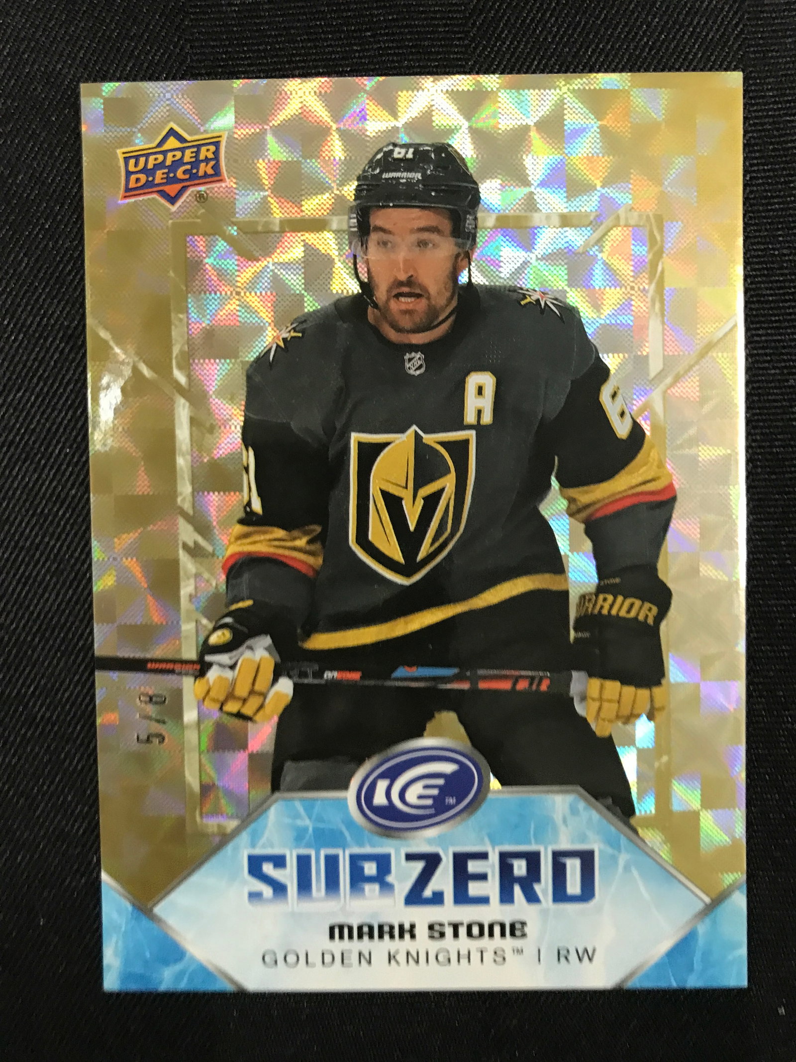 2019-20 UPPER DECK ICE HOCKEY MARK STONE SUB ZERO GOLD 5/8: Prices are in Canadian dollars