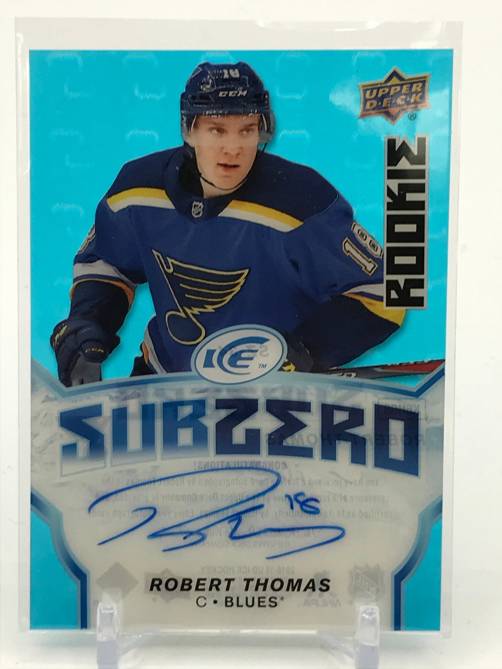 2018-19 UPPER DECK ICE ROBERT THOMAS SUB ZER ROOKIE AUTO: Prices are in Canadian dollars