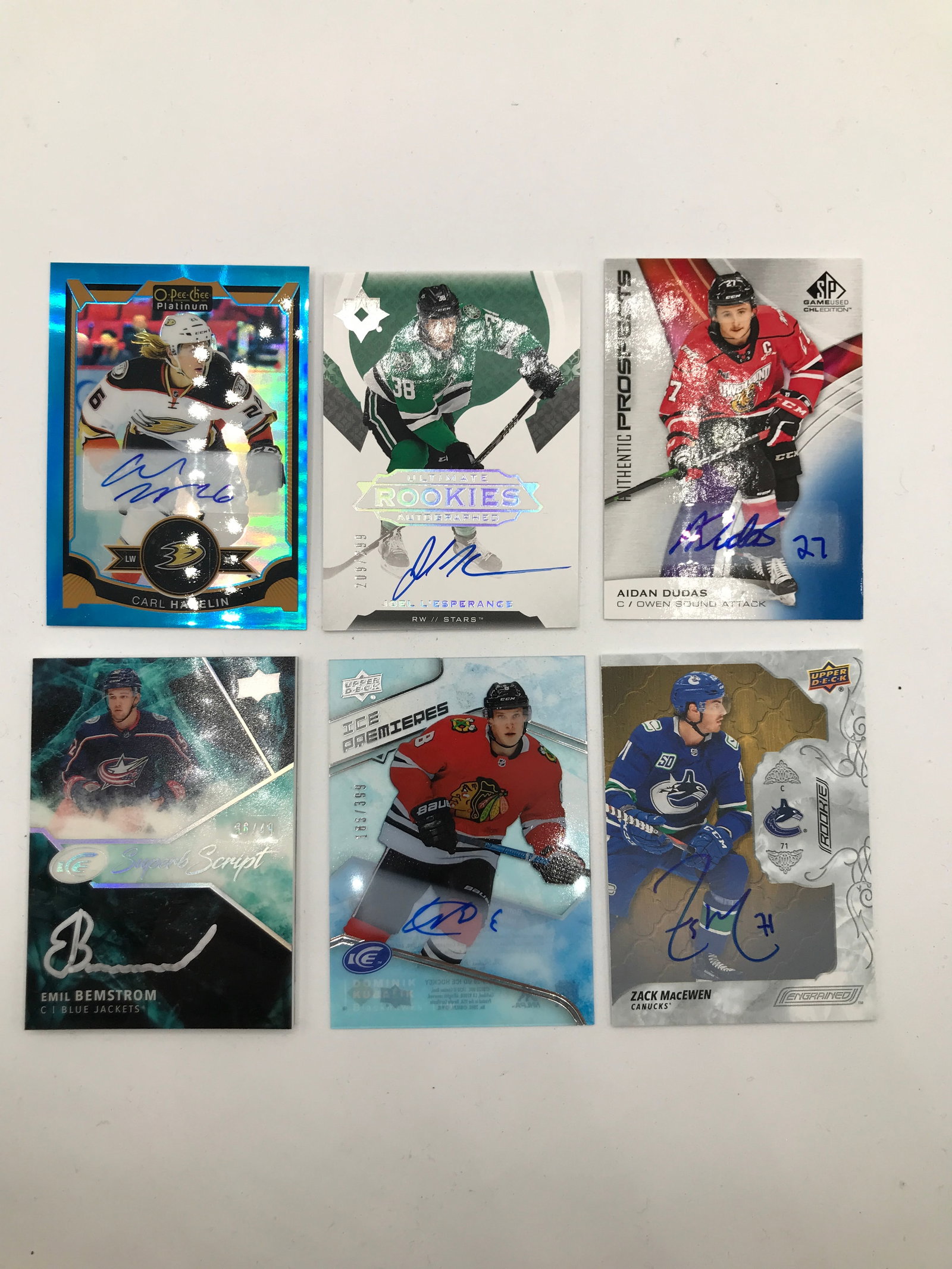 2019 UPPER DECK AUTOGRAPHED HOCKEY CARD LOT (1 of 1)