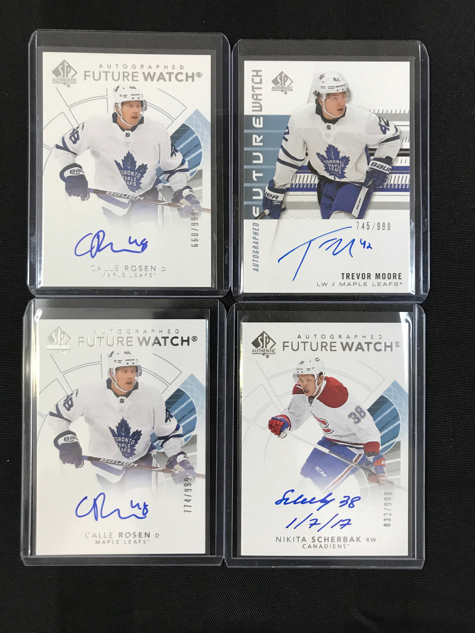 UPPER DECK SP FUTURE WATCH AUTO ROOKIE CARD LOT: Prices are in Canadian dollars
