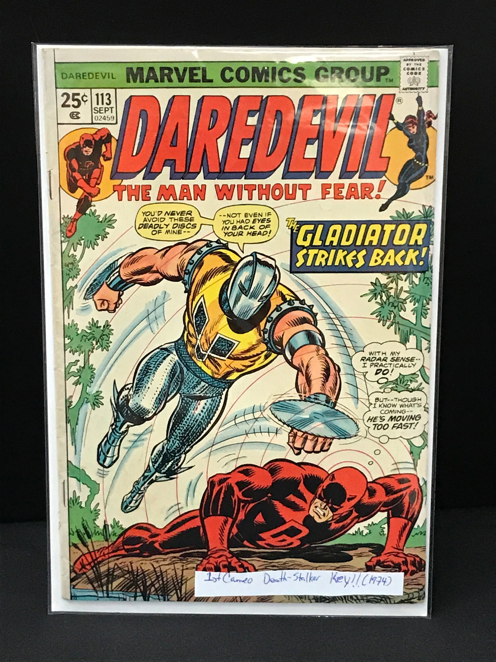 DAREDEVIL #113 1ST CAMEO DEATH STALKER (1974) - MARVEL COMICS: Prices are in Canadian dollars