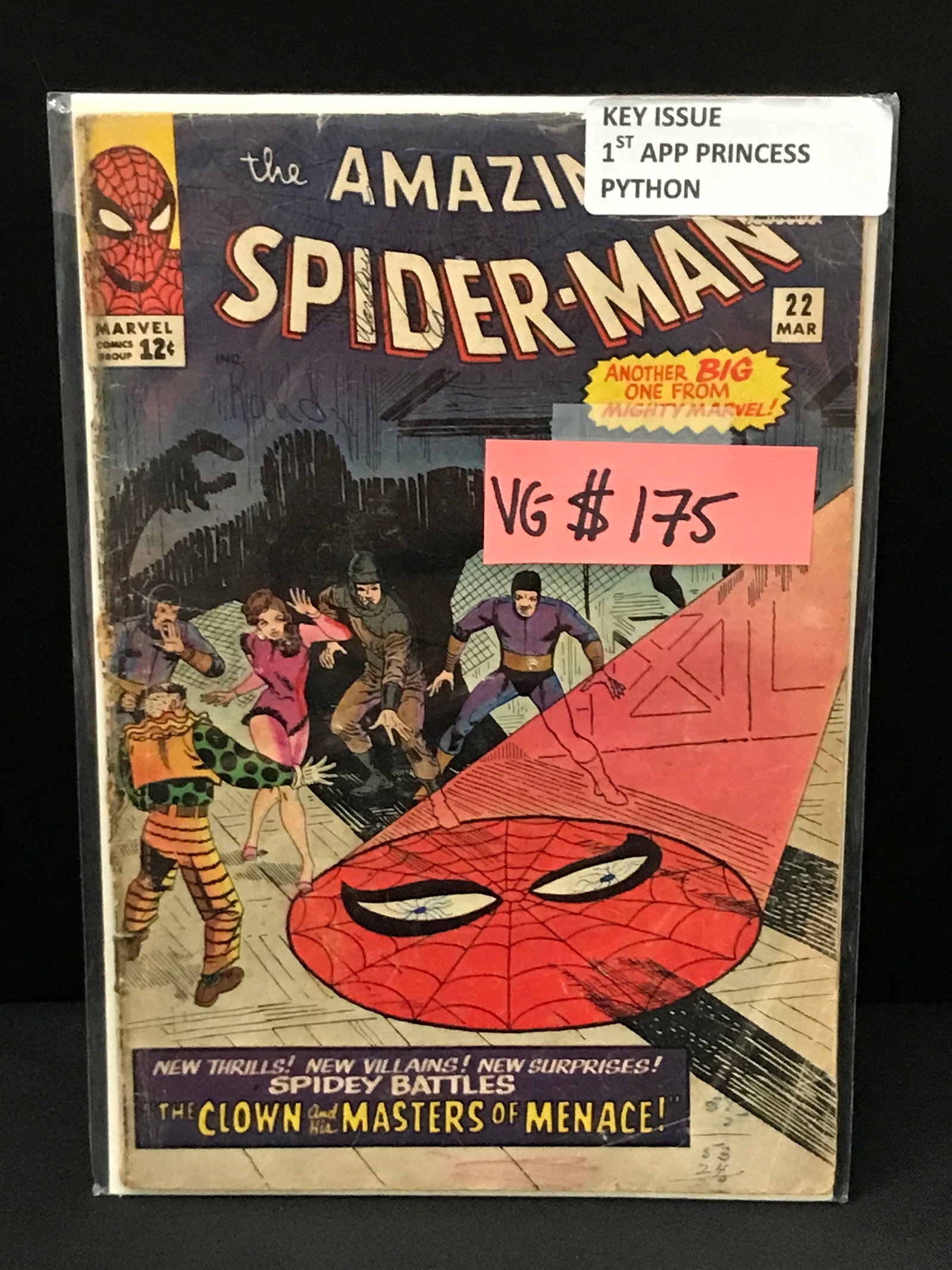 THE AMAZING SPIDERMAN #22 1ST APP PRINCESS PYTHON - MARVEL COMICS: Prices are in Canadian dollars