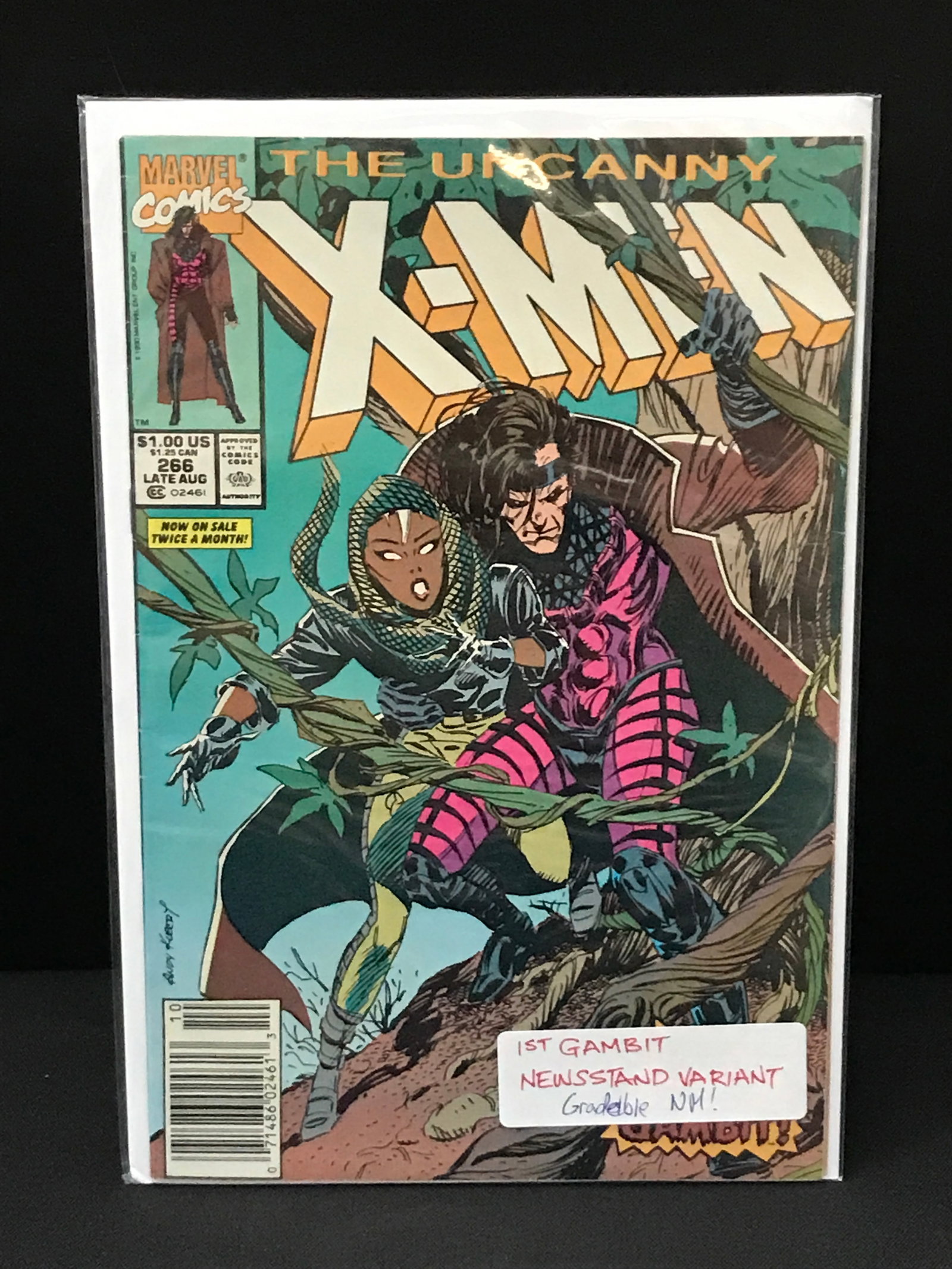 THE UNCANNY X-MEN #266 1ST GAMBIT NEWSSTAND EDITION - MARVEL COMICS (1 of 1)