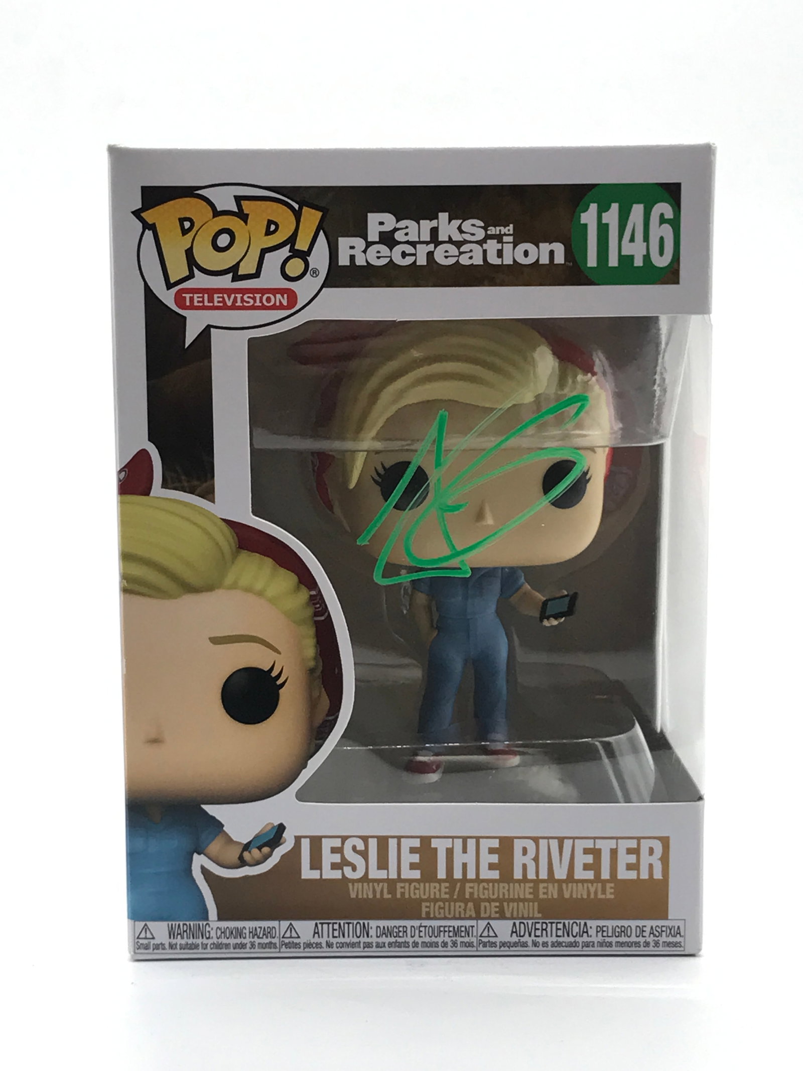AMY POEHLER SIGNED LESLIE PARKS AND REC FUNKO - KB COA: Prices are in Canadian dollars