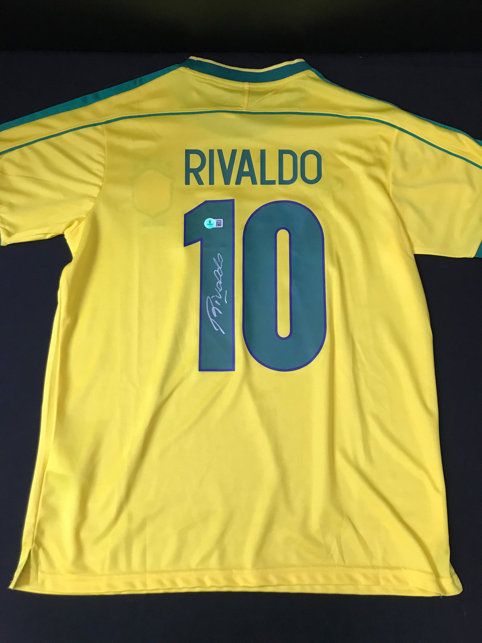 RIVALDO SIGNED BRASIL SOCCER JERSEY - BECKETT COA (1 of 3)