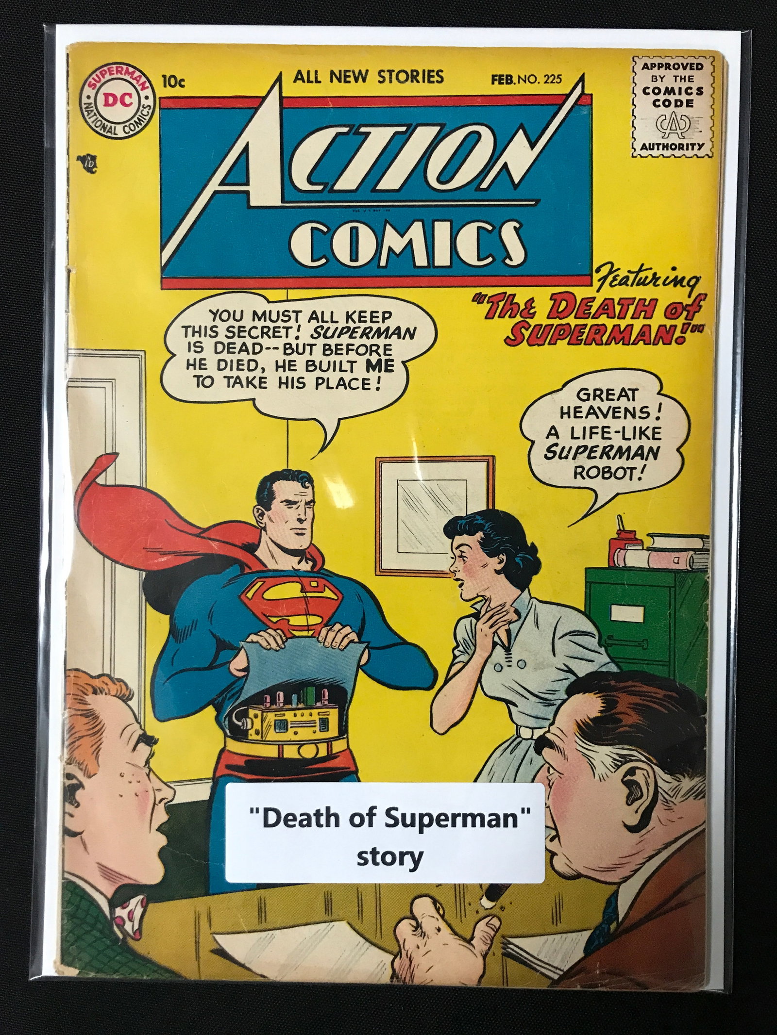 DC COMICS ACTION NO.225 (DEATH OF SUPERMAN STORY) (1 of 1)