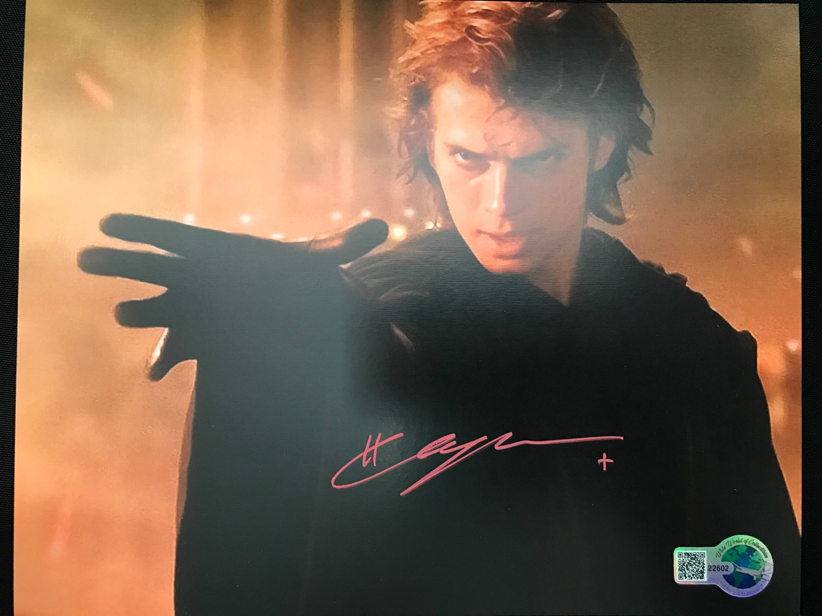 HAYDEN CHRISTENSEN SIGNED DARTH VADER STAR WARS 8X10 - WWOC COA: Prices are in Canadian dollars