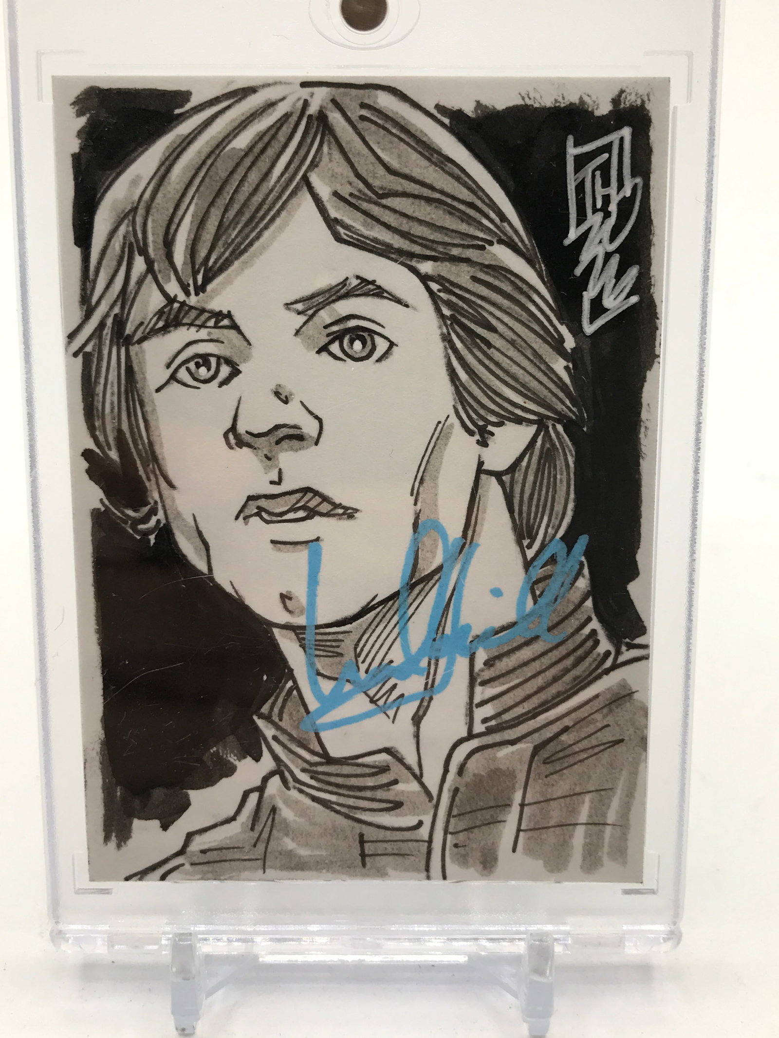 1 OF 1 TOM HODGES ORIGINAL SKETCH CARD SIGNED BY TOM HODGES AND MARK HAMILL: Prices are in Canadian dollars