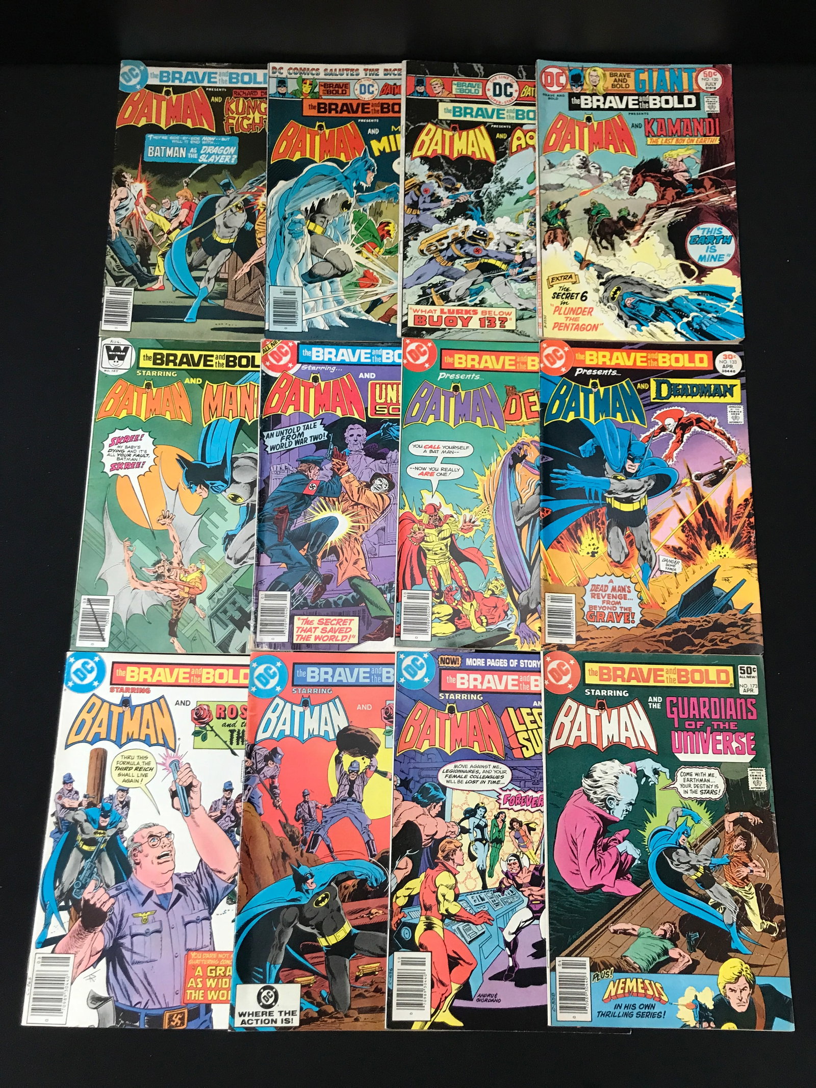 LOT OF 12 BRAVE AND THE BOLD COMICS - DC COMICS (1 of 1)