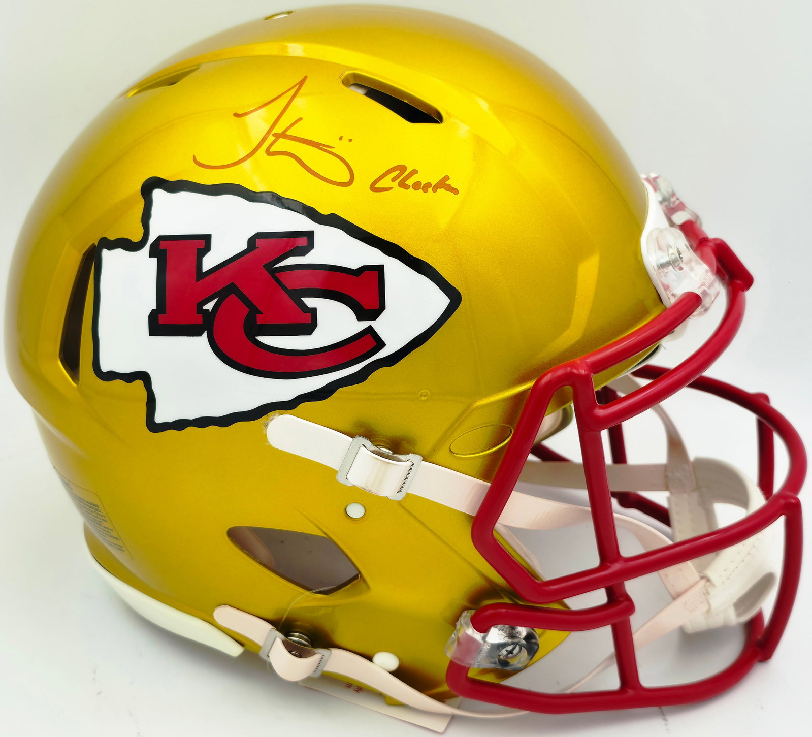 TYREEK HILL SIGNED AND INSCRIBED KC CHIEFS FULL SIZE HELMET (BECKETT COA): Prices are in Canadian dollars