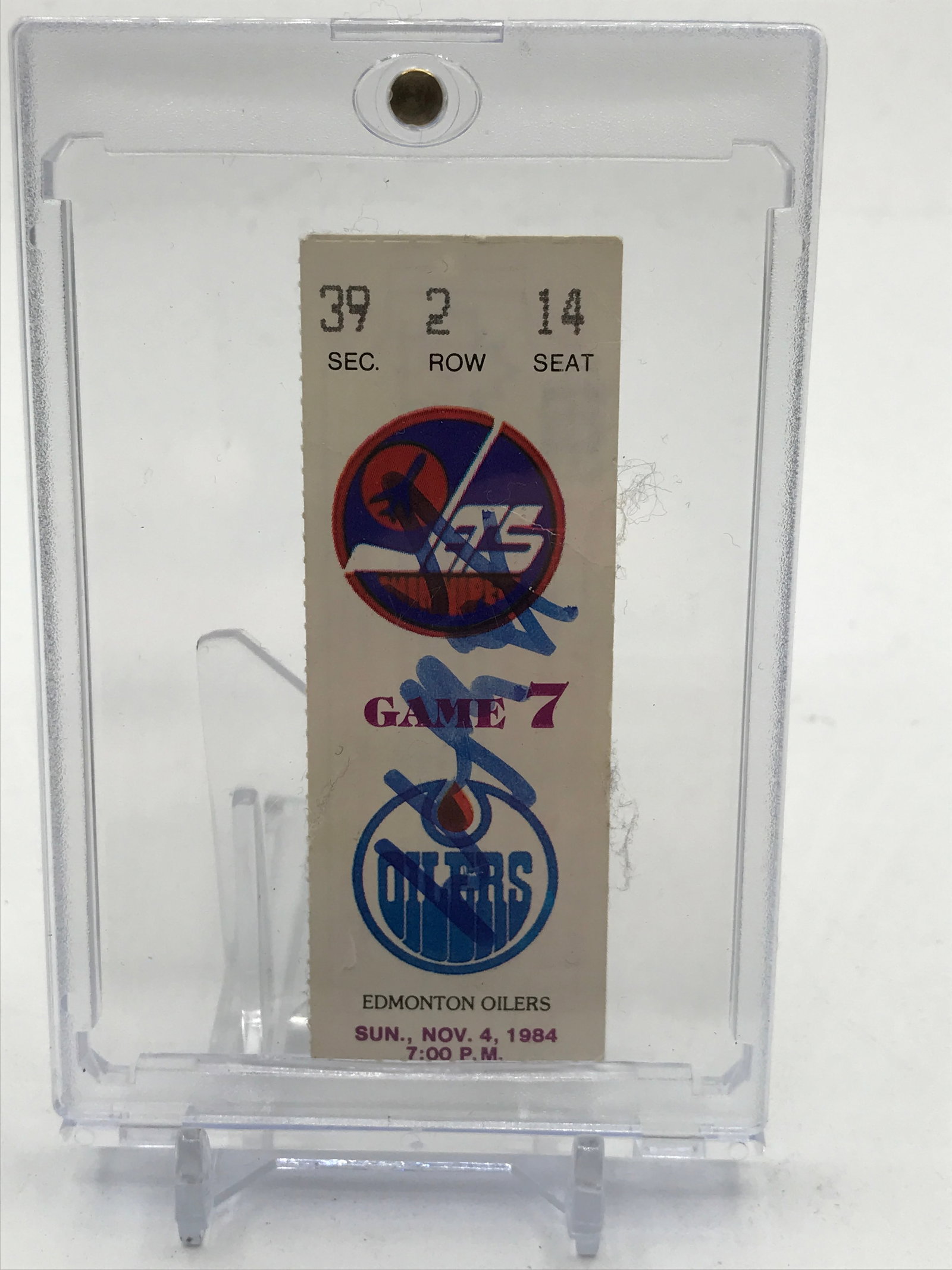 WAYNE GRETZKY SIGNED ORIGINAL 1984 EDMONTON OILERS TICKET STUB: Prices are in Canadian dollars