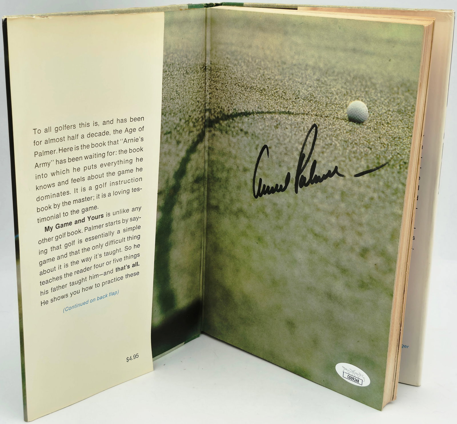ARNOLD PALMER SIGNED BOOK - JSA COA: Prices are in Canadian dollars