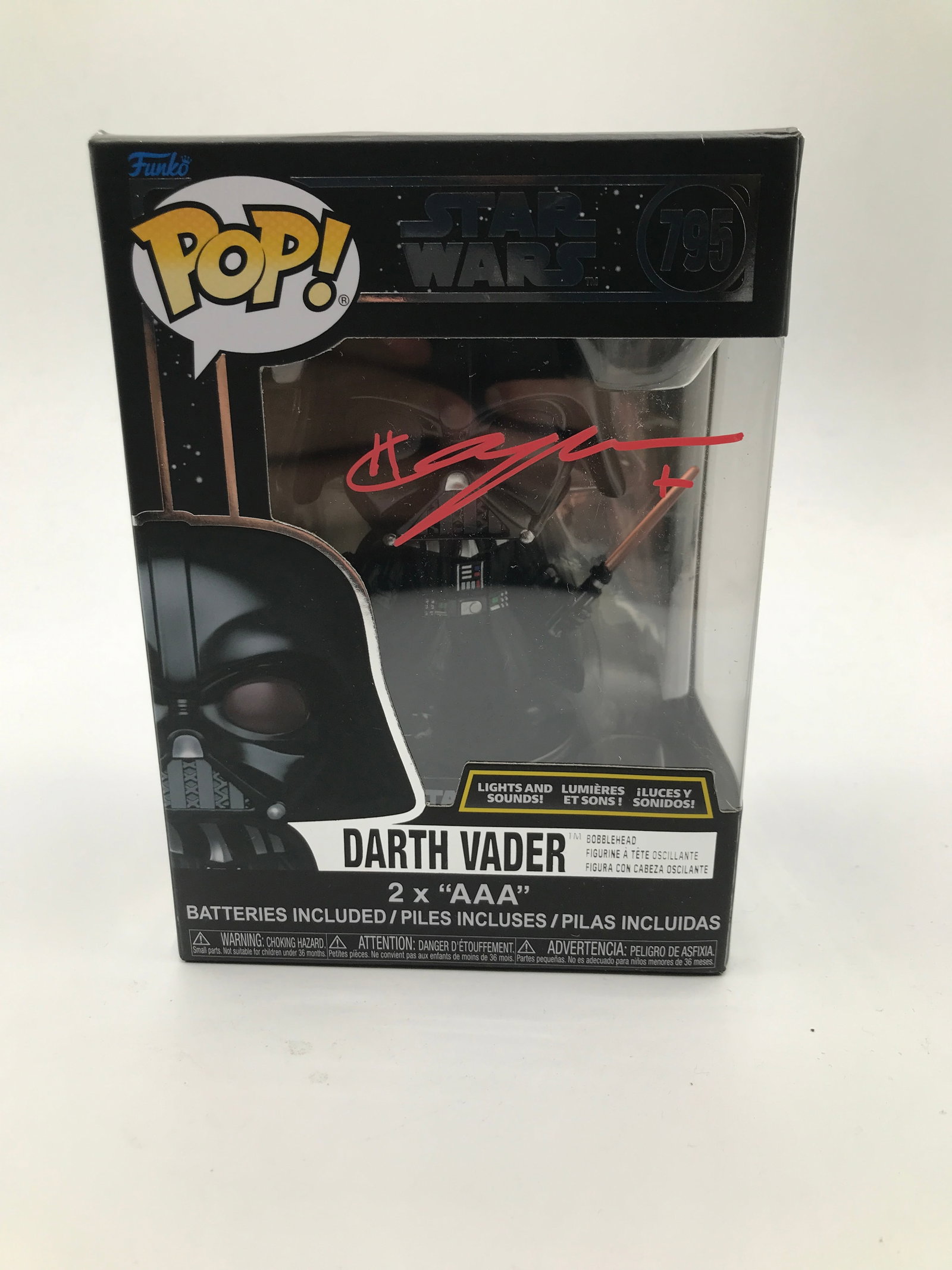 HAYDEN CHRISTIANSEN SIGNED DARTH VADOR FUNKO POP (WWOC COA): Prices are in Canadian dollars