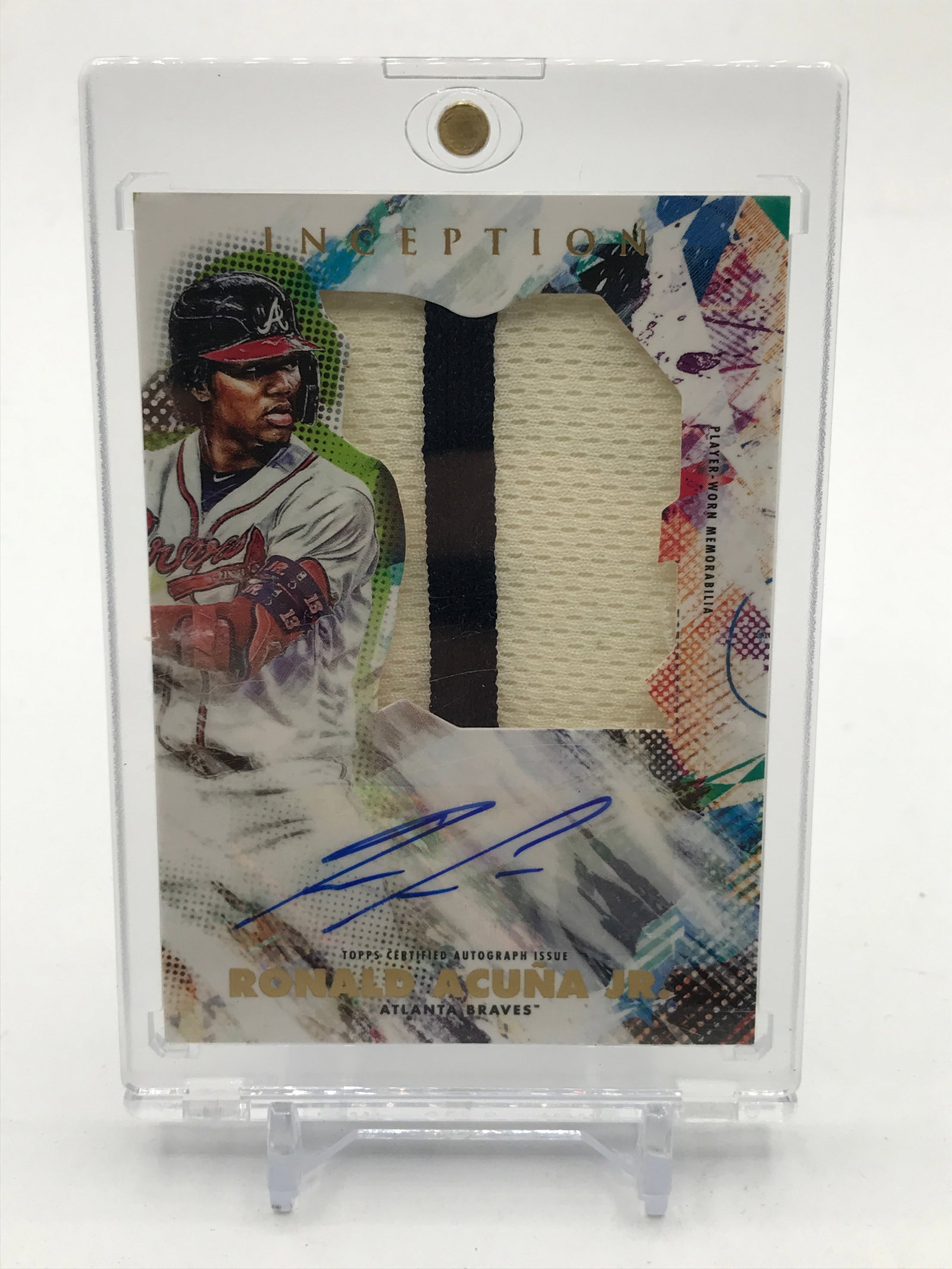 2020 TOPPS INSCEPTION RONALD ACUNA JR PATCH AUTO 82/99: Prices are in Canadian dollars