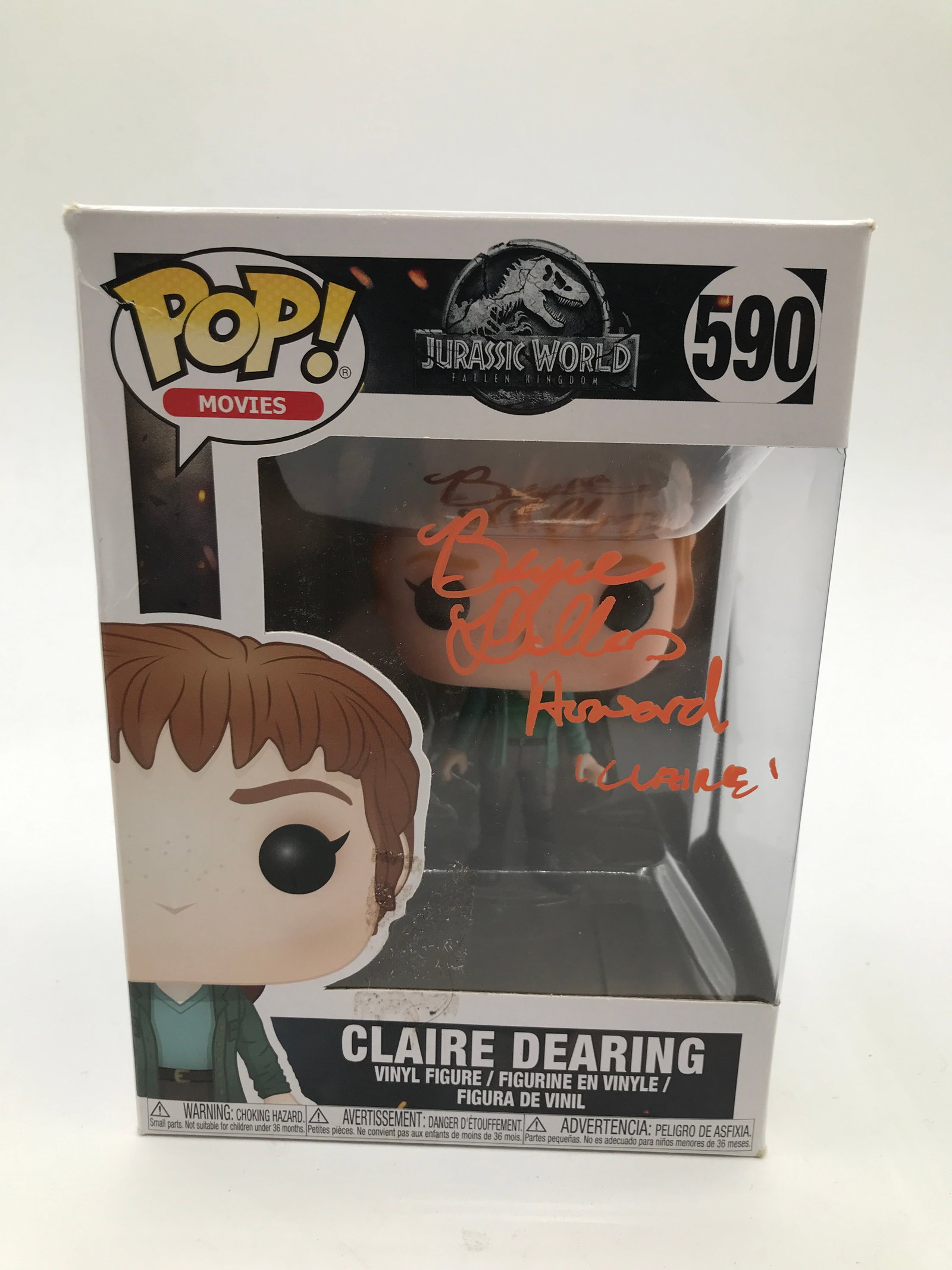 BRYCE DALLAS HOWARD SIGNED JURASSIC PARK FUNKO POP (WWOC COA}): Prices are in Canadian dollars