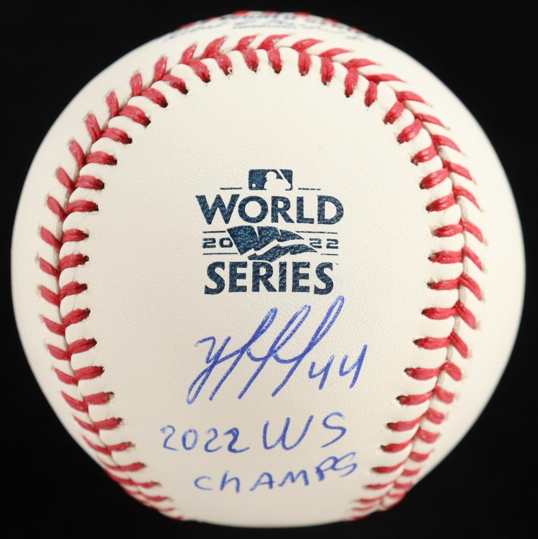 YORDAN ALVAREZ SIGNED AND INSCRIBED "2022 WS CHAMPS" BASEBALL - BECKETT COA: Prices are in Canadian dollars
