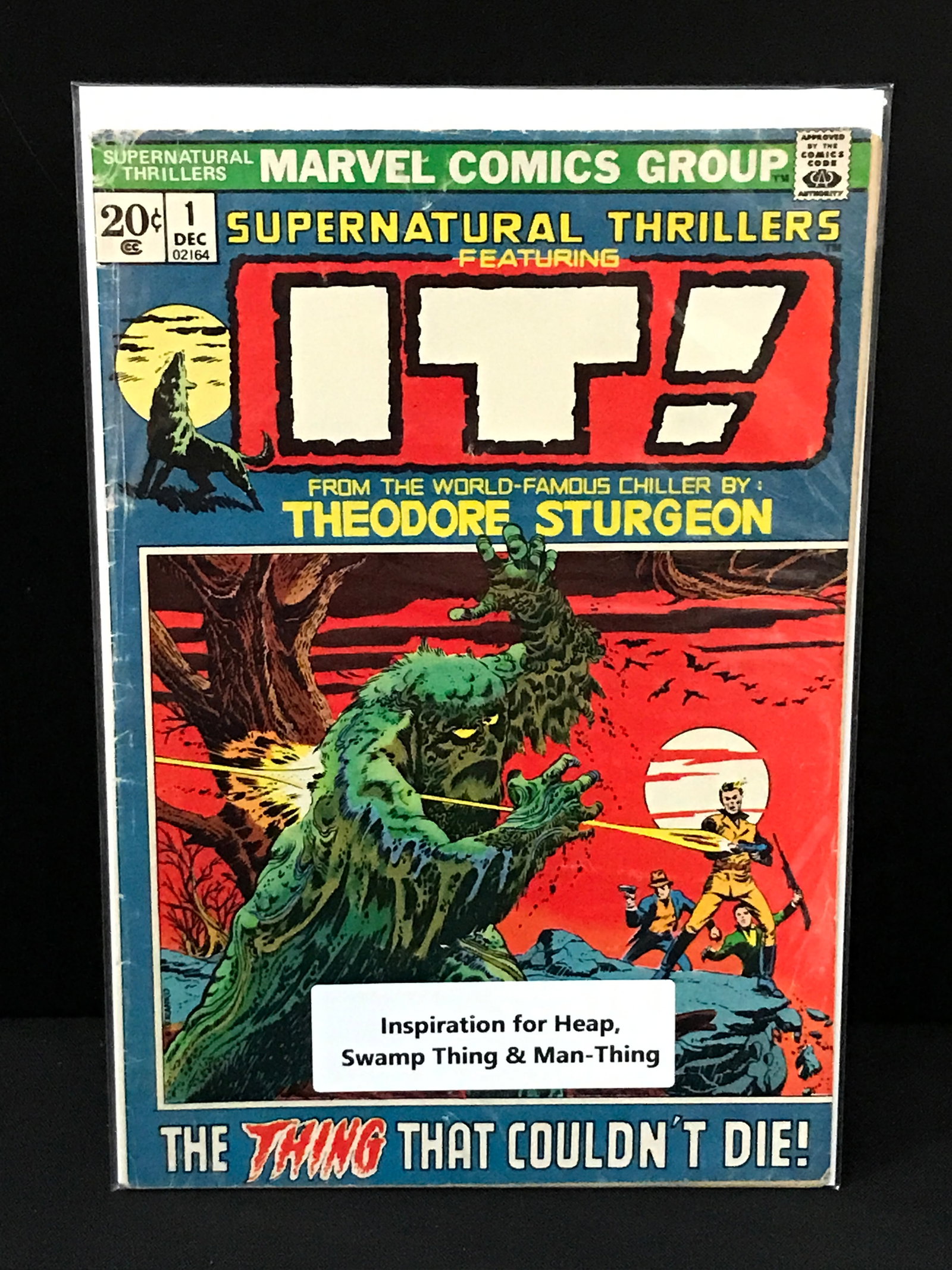 SUPERNATURAL THRILLERS NO.1 (PROTOTYPE OF MAN THING AND SWAMP THING - MARVEL COMICS: Prices are in Canadian dollars