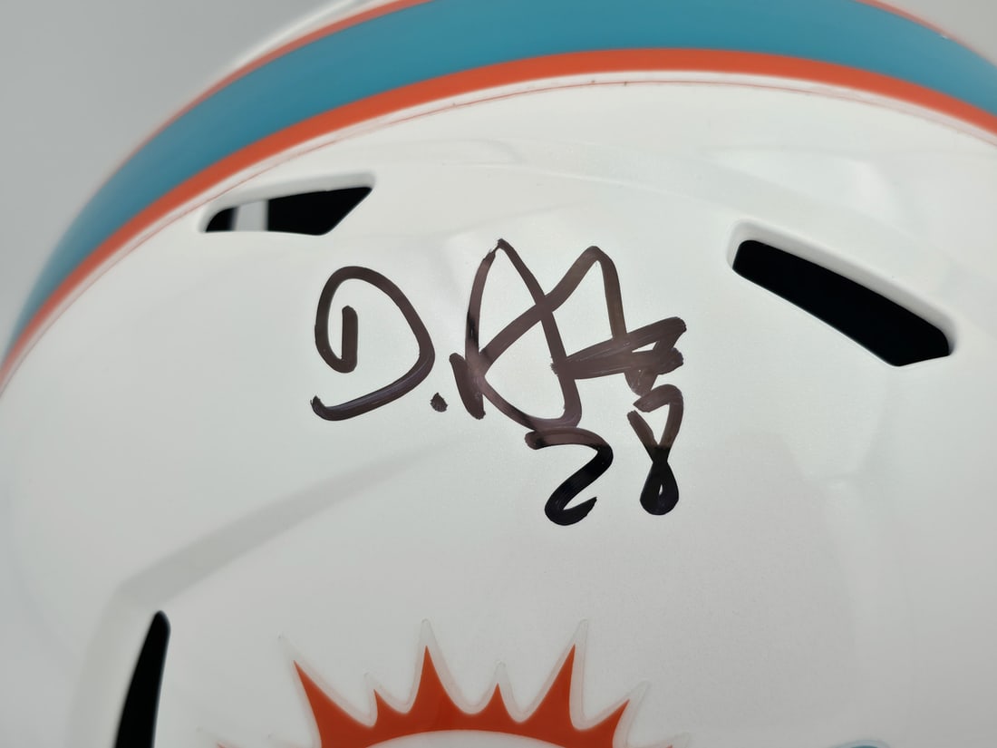 DAVONE ACHANE SIGNED MIAMI DOLPHINS FULL SIZE HELMET (BECKETT COA): Prices are in Canadian dollars