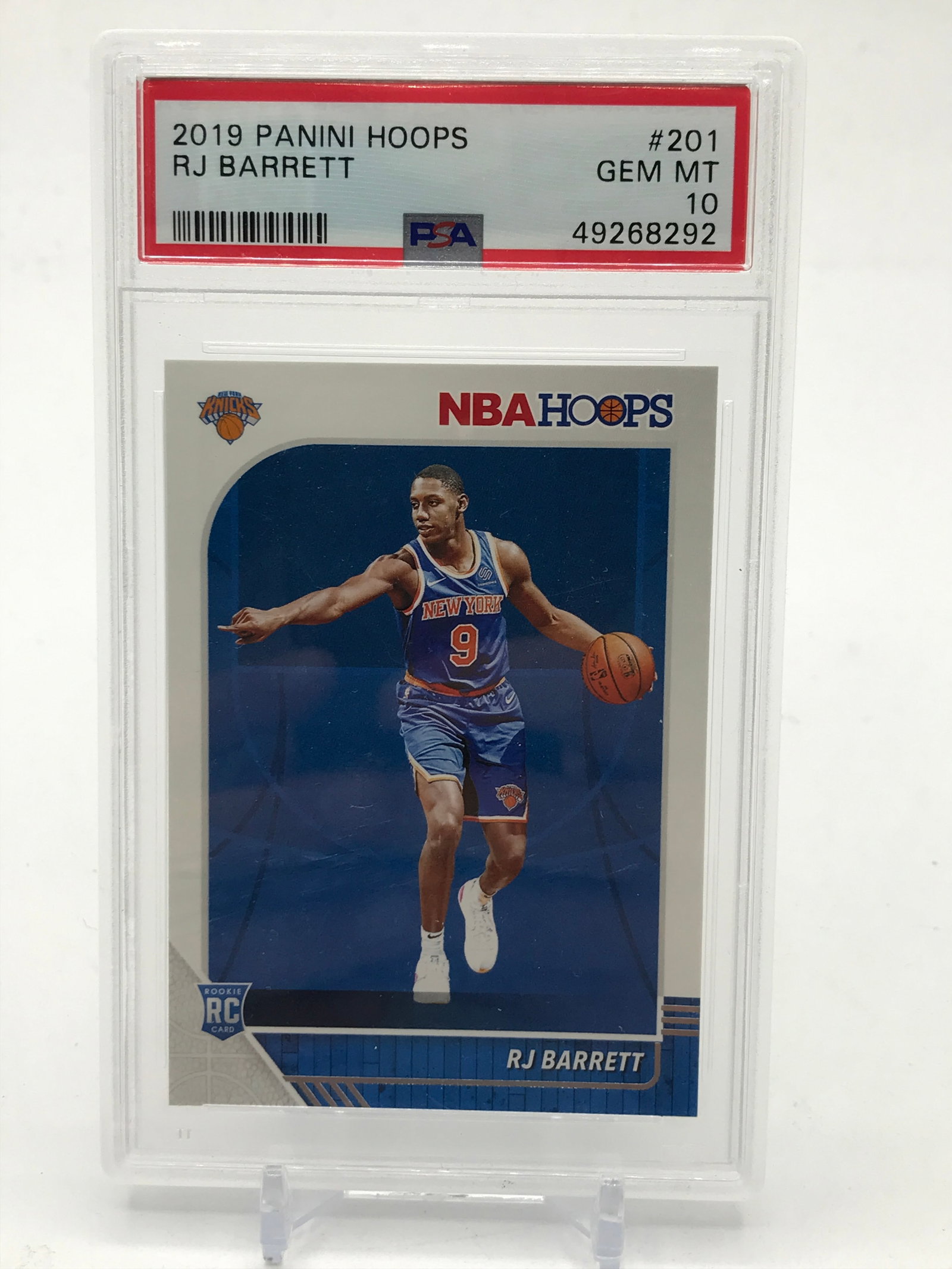 2019 PANINI HOOPS RJ BARRETT ROOKIE CARD (PSA 10): Prices are in Canadian dollars