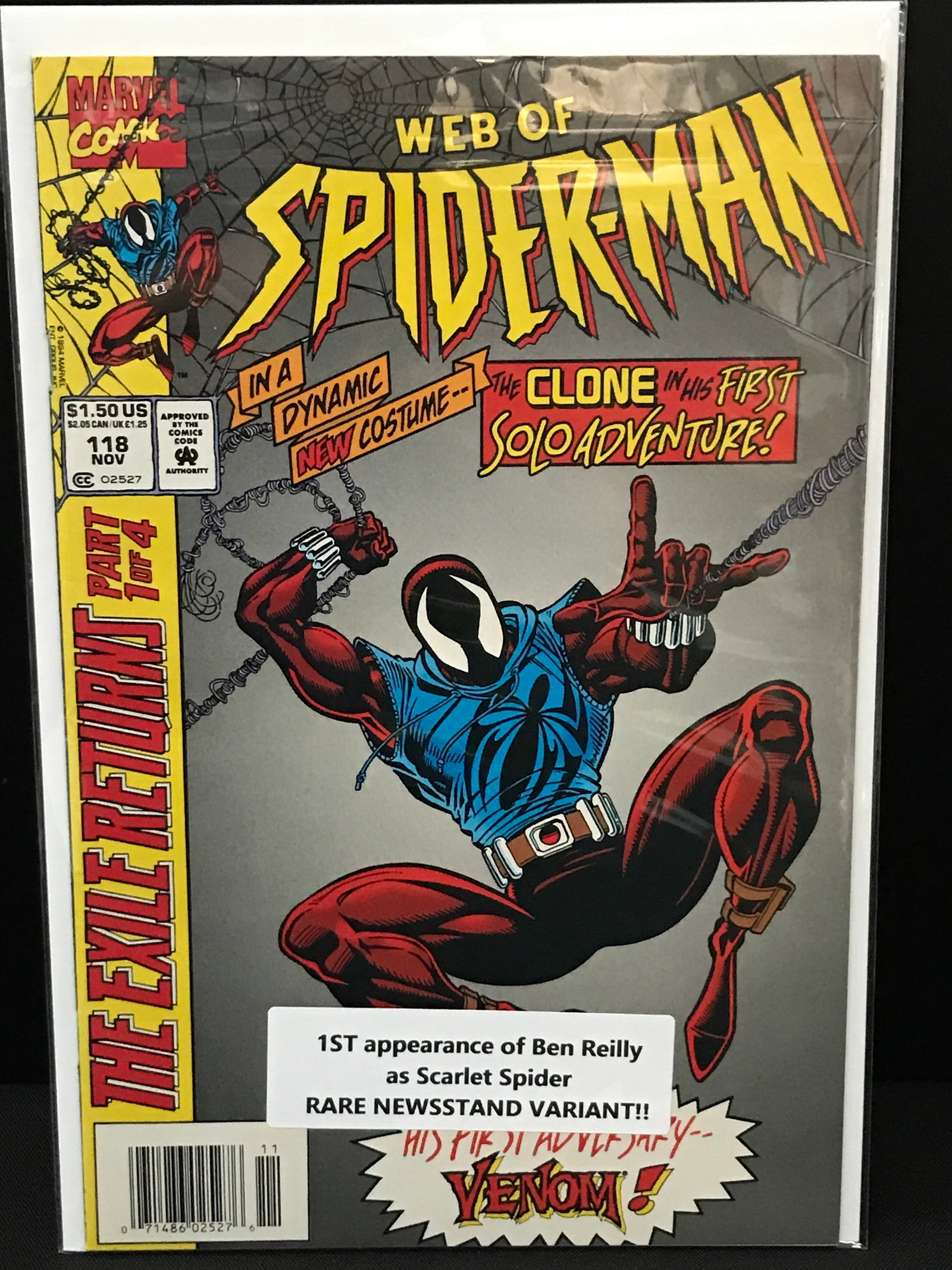 MARVEL COMICS WEB OF SPIDER-MAN NO.118 (1ST SCARLETT SPIDER): Prices are in Canadian dollars
