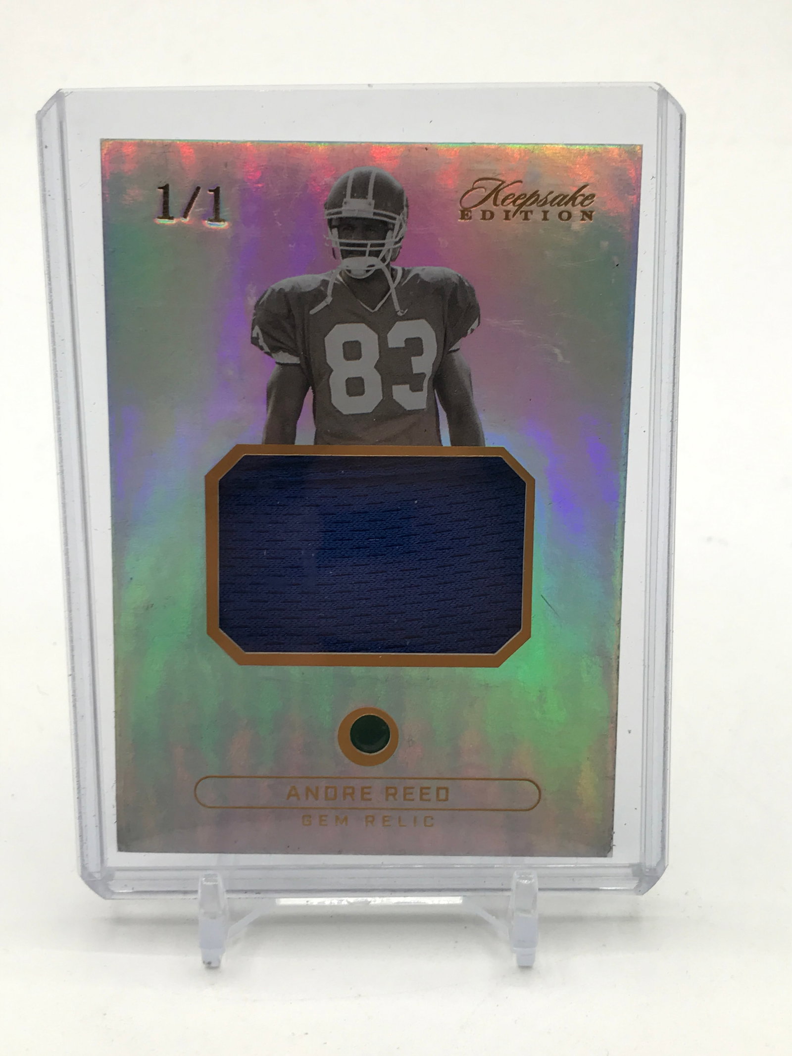 2024 LEAF KEEPSAKE EDITION 1/1 ANDRE REED EMERALD PATCH CARD: Prices are in Canadian dollars