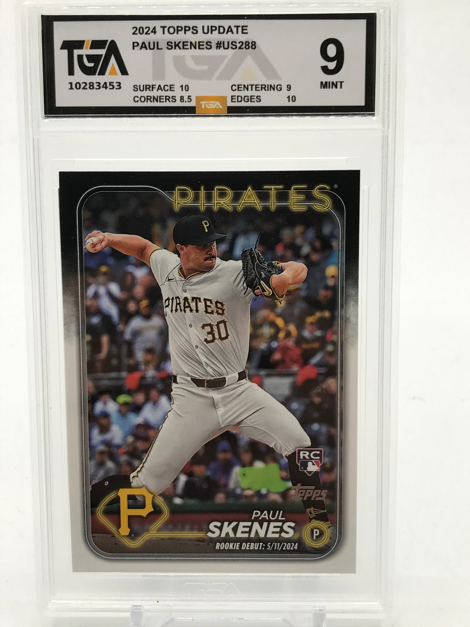 2024 TOPPS UPDATE PAUL SKENES ROOKIE CARD (TGA 9): Prices are in Canadian dollars