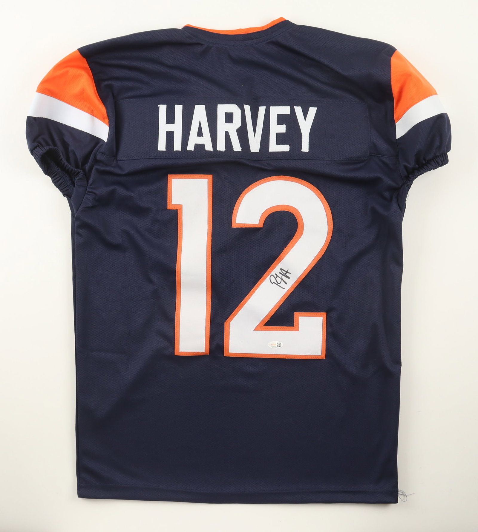 RJ HARVEY SIGNED DENVER BRONCOS JERSEY - JSA COA: Prices are in Canadian dollars