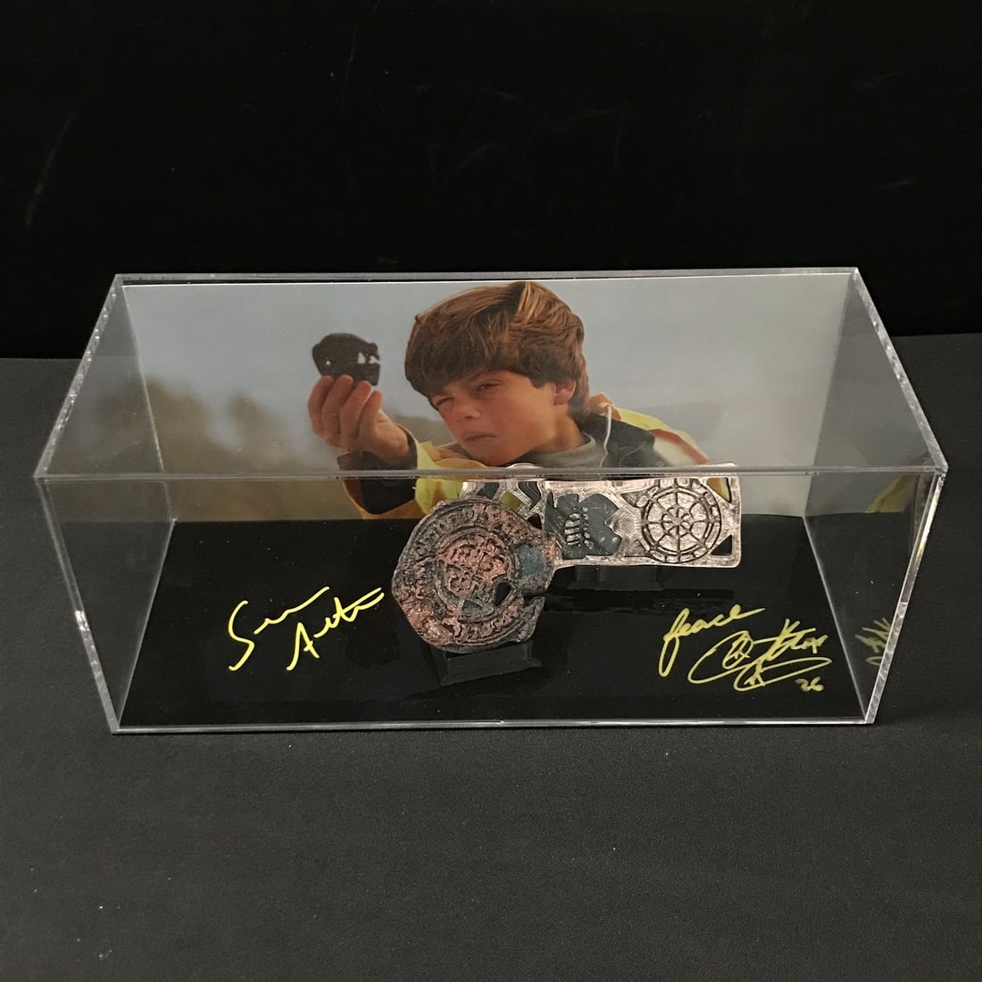 SEAN ASTIN AND COREY FELDMAN SIGNED GOONIES PRESENTATION DISPLAY (WWOC COA)_: Prices are in Canadian dollars