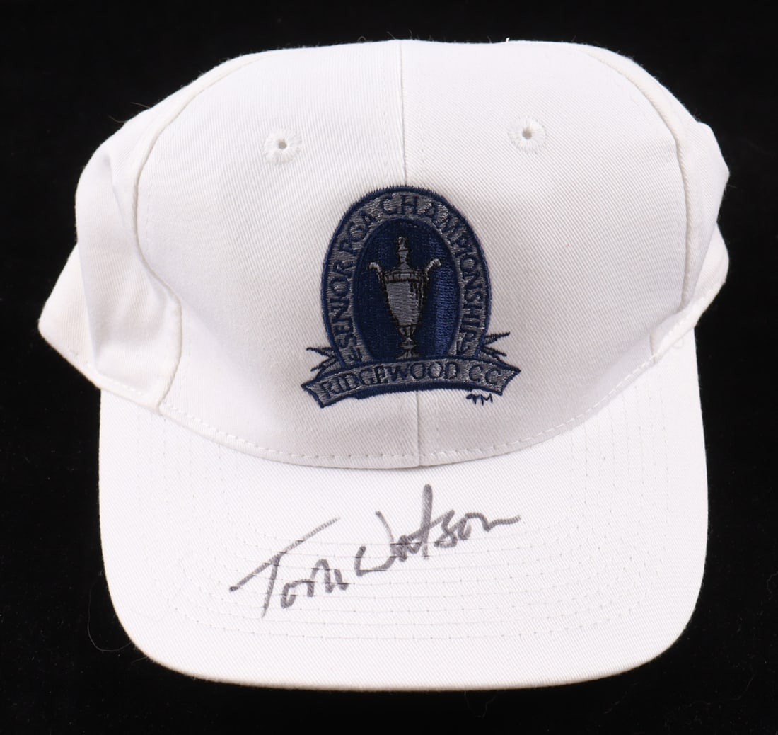 TOM WATSON SIGNED SENIOR PGA CHAMPIONSHIP RIDGEWOOD COUNTRY CLUB HAT - BECKETT COA: Prices are in Canadian dollars