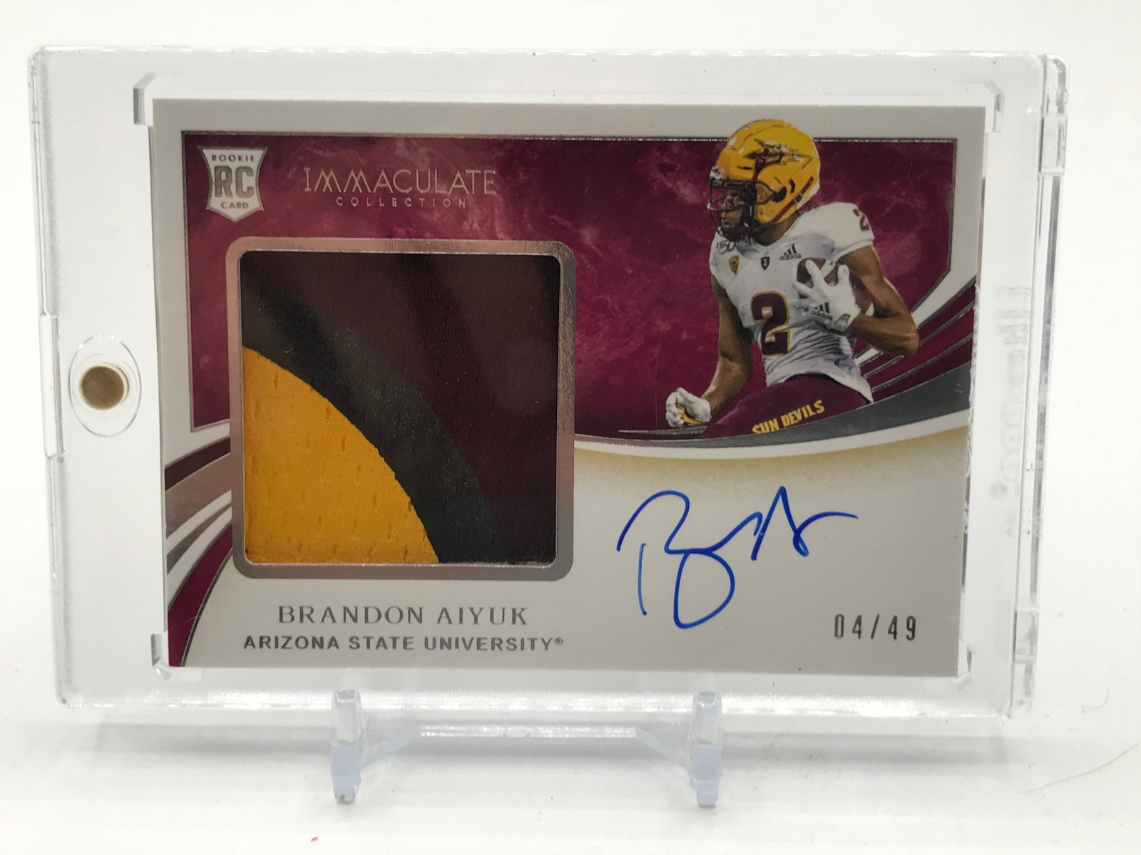 2020 PANINI IMMACULATE BRANDON AIYUK ROOKIE PATCH AUTO 4/49: Prices are in Canadian dollars