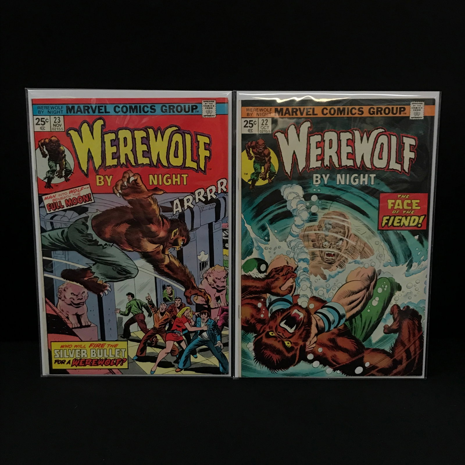 LOT OF 2 WEREWOLF BY NIGHT COMICS #22 - #23 - MARVEL COMICS: Prices are in Canadian dollars