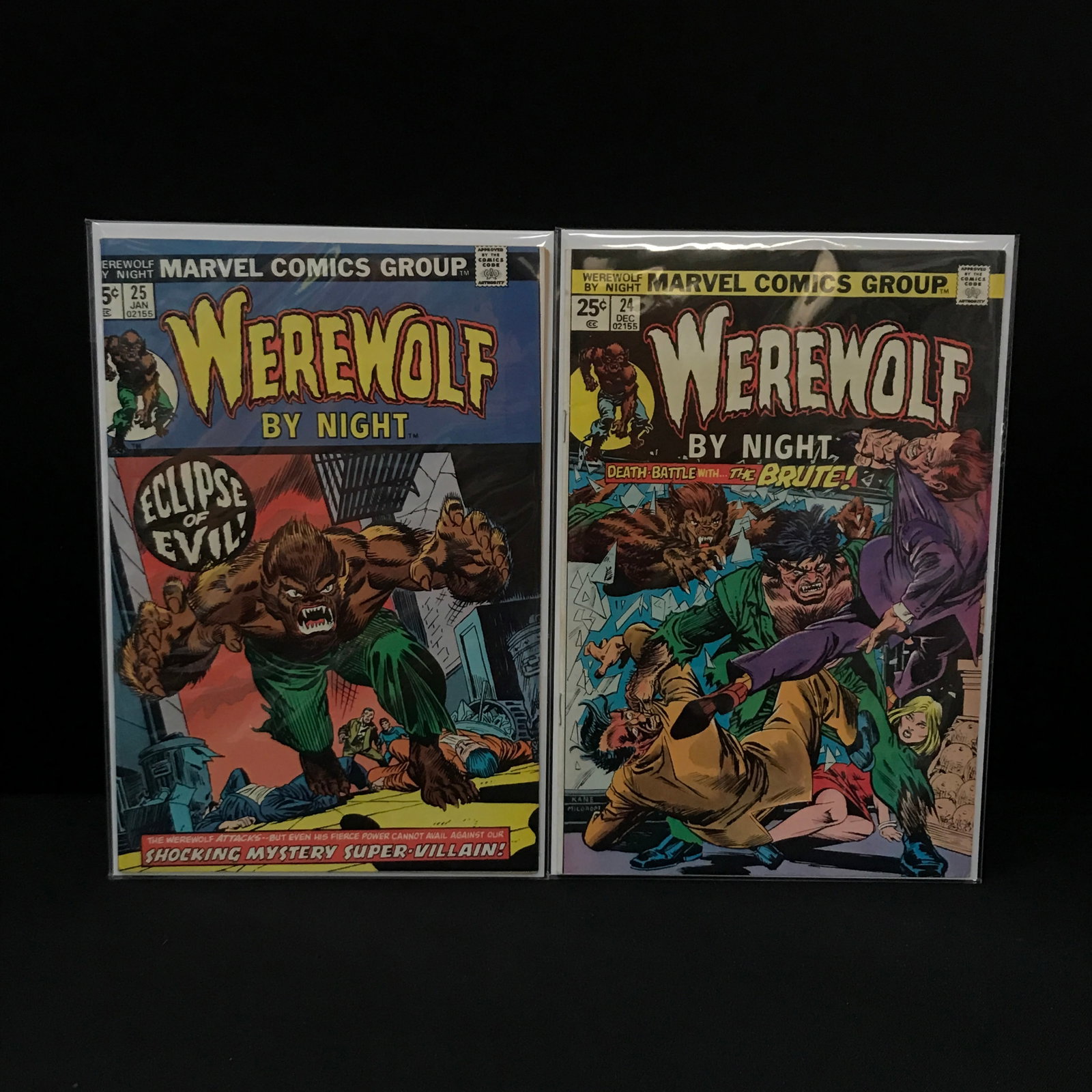 LOT OF 2 WEREWOLF BY NIGHT COMICS #24- #25 - MARVEL COMICS: Prices are in Canadian dollars