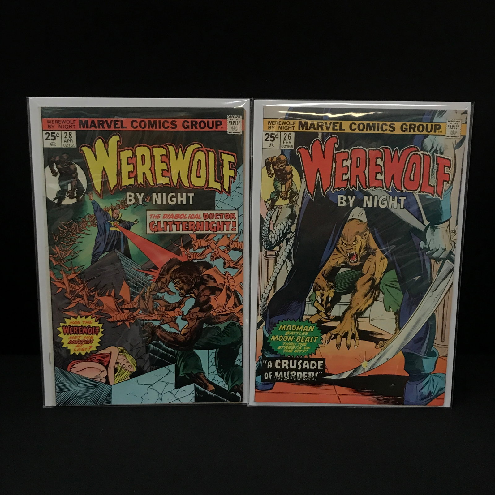 LOT OF 2 WEREWOLF BY NIGHT COMICS - MARVEL COMICS: Prices are in Canadian dollars