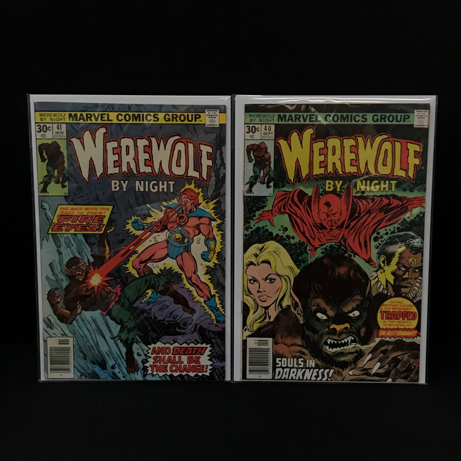 LOT OF 2 WEREWOLF BY NIGHT COMICS #40 - #41 - MARVEL COMICS: Prices are in Canadian dollars