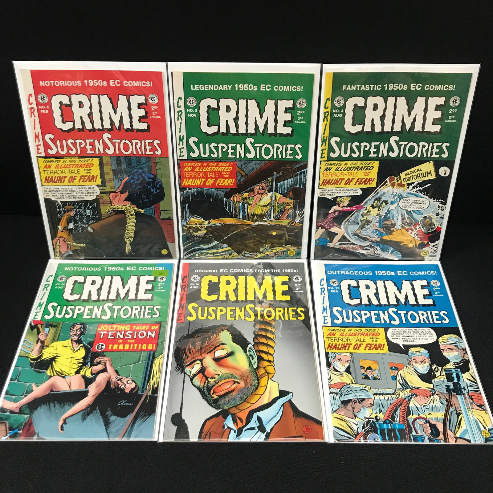LOT OF 6 CRIME SUSPENSE COMICS - AN ENTERTAINING COMIC: Prices are in Canadian dollars