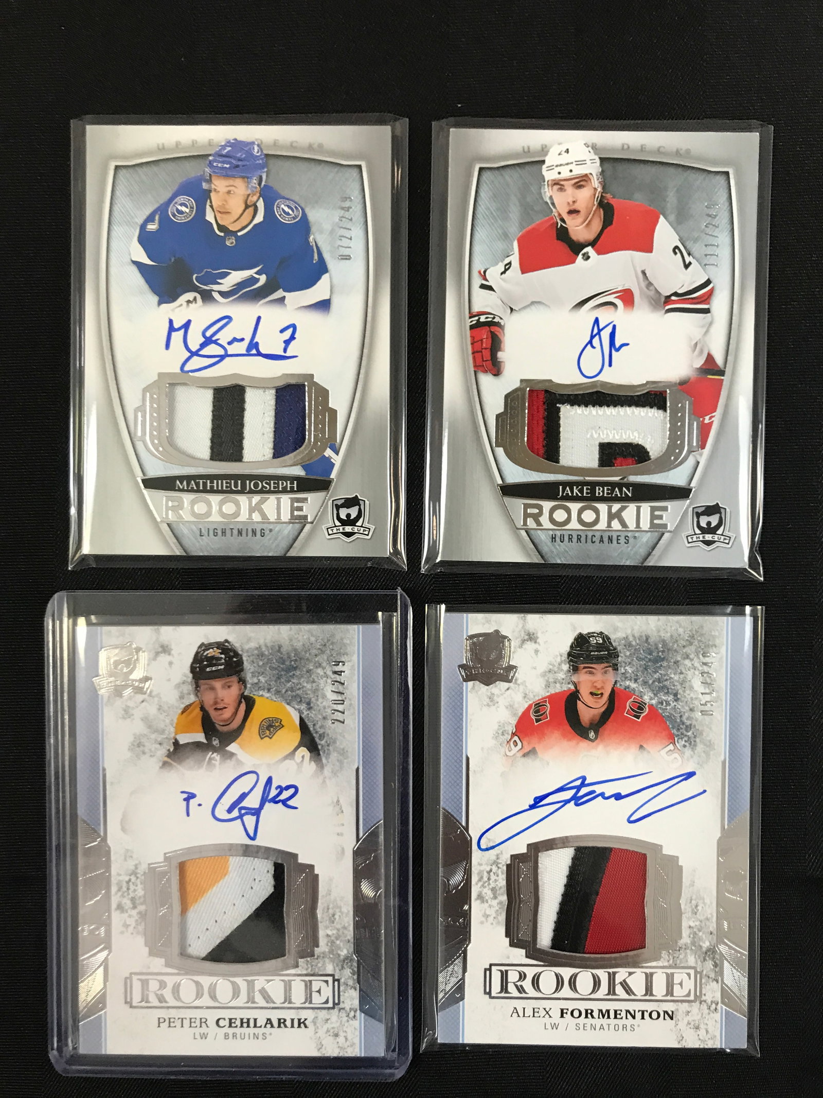 2020 UPPER DECK THE CUP ROOKIE PATCH AUTO TRADING CARD LOT: Prices are in Canadian dollars