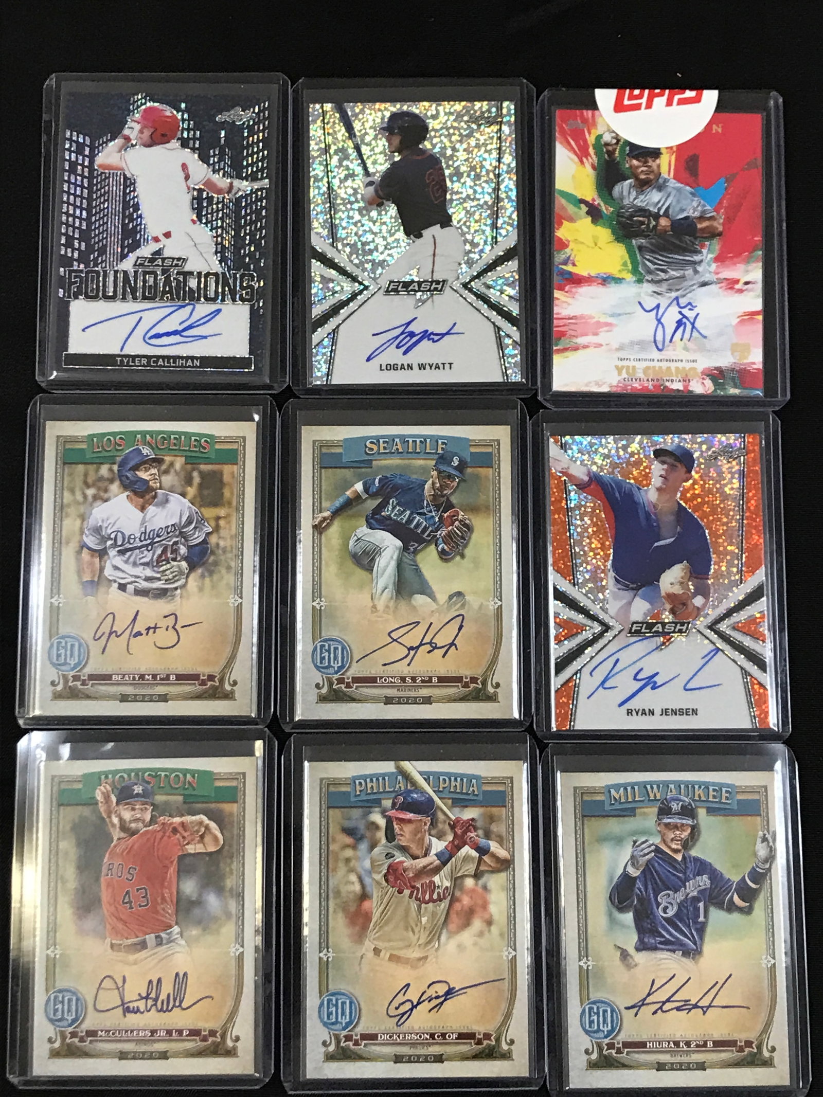 LOT OF 9 MLB BASEBALL AUTOGRAPH TRADING CARD LOT: Prices are in Canadian dollars