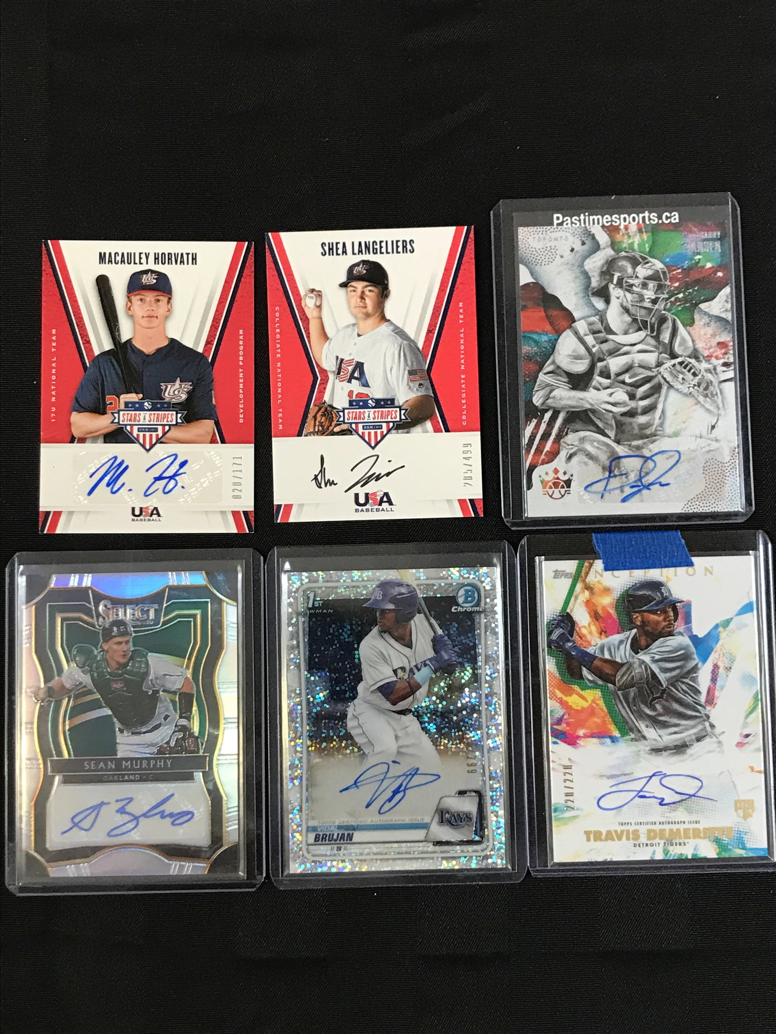LOT OF 6 MLB BASEBALL AUTOGRAPH TRADING CARD LOT: Prices are in Canadian dollars
