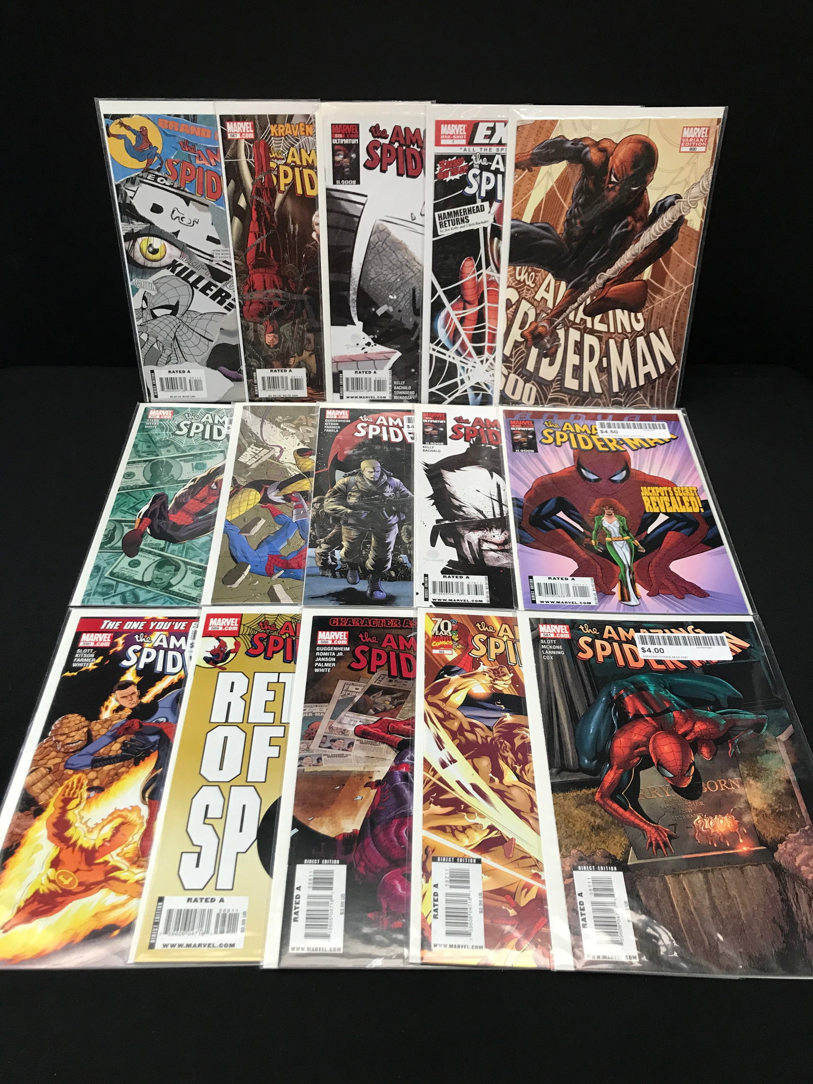 LOT OF 15 AMAZING SPIDERMAN COMICS - MARVEL COMICS: Prices are in Canadian dollars