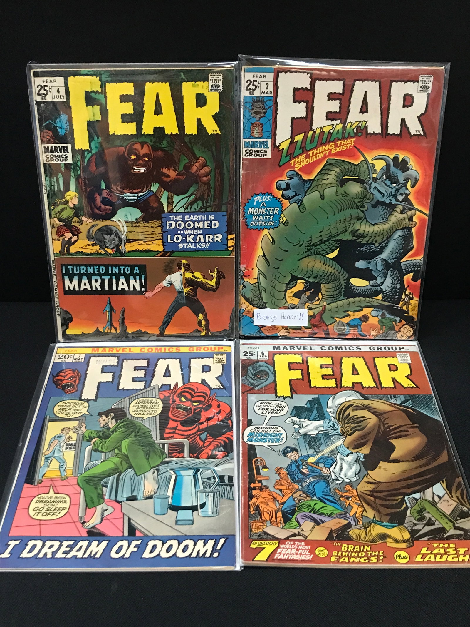 MARVEL COMICS FEAR COMIC BOOK LOT: Prices are in Canadian dollars