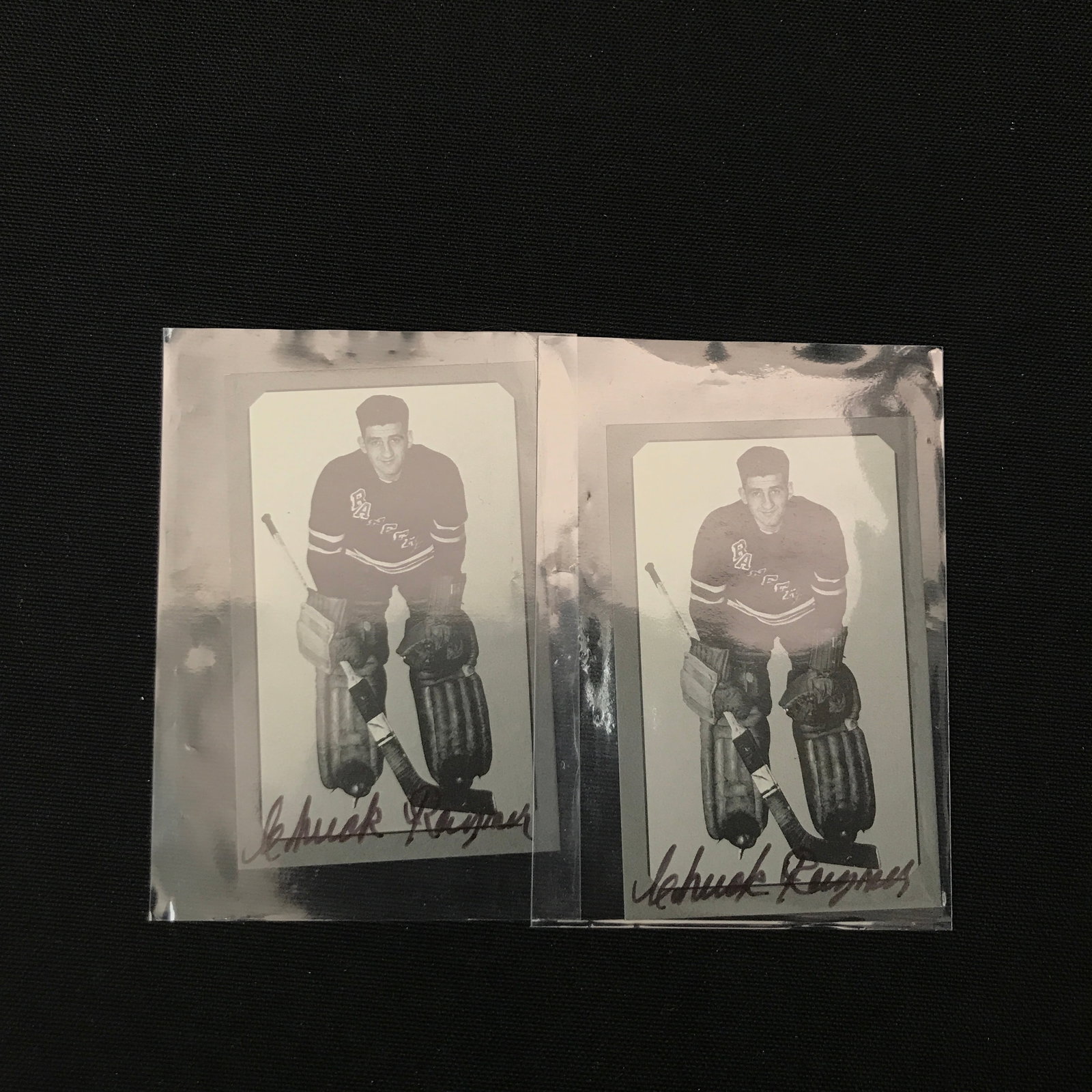 LOT OF 2 CHUCK RAYNER PRE-PARKIE AUTOGRAPHED TRADING CARDS /1000: Prices are in Canadian dollars