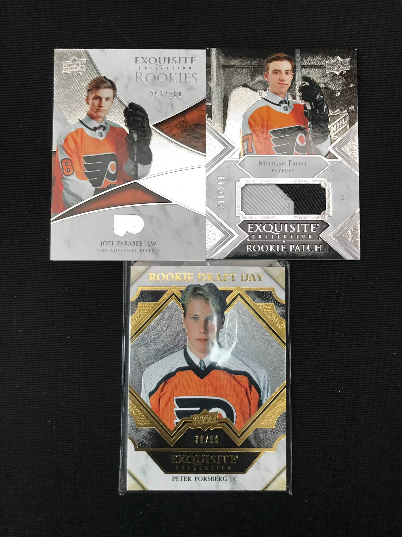 LOT OF 3 UPPER DECK EXQUISITE PHILADELPHIA FLYERS TRADING CARDS /99: Prices are in Canadian dollars