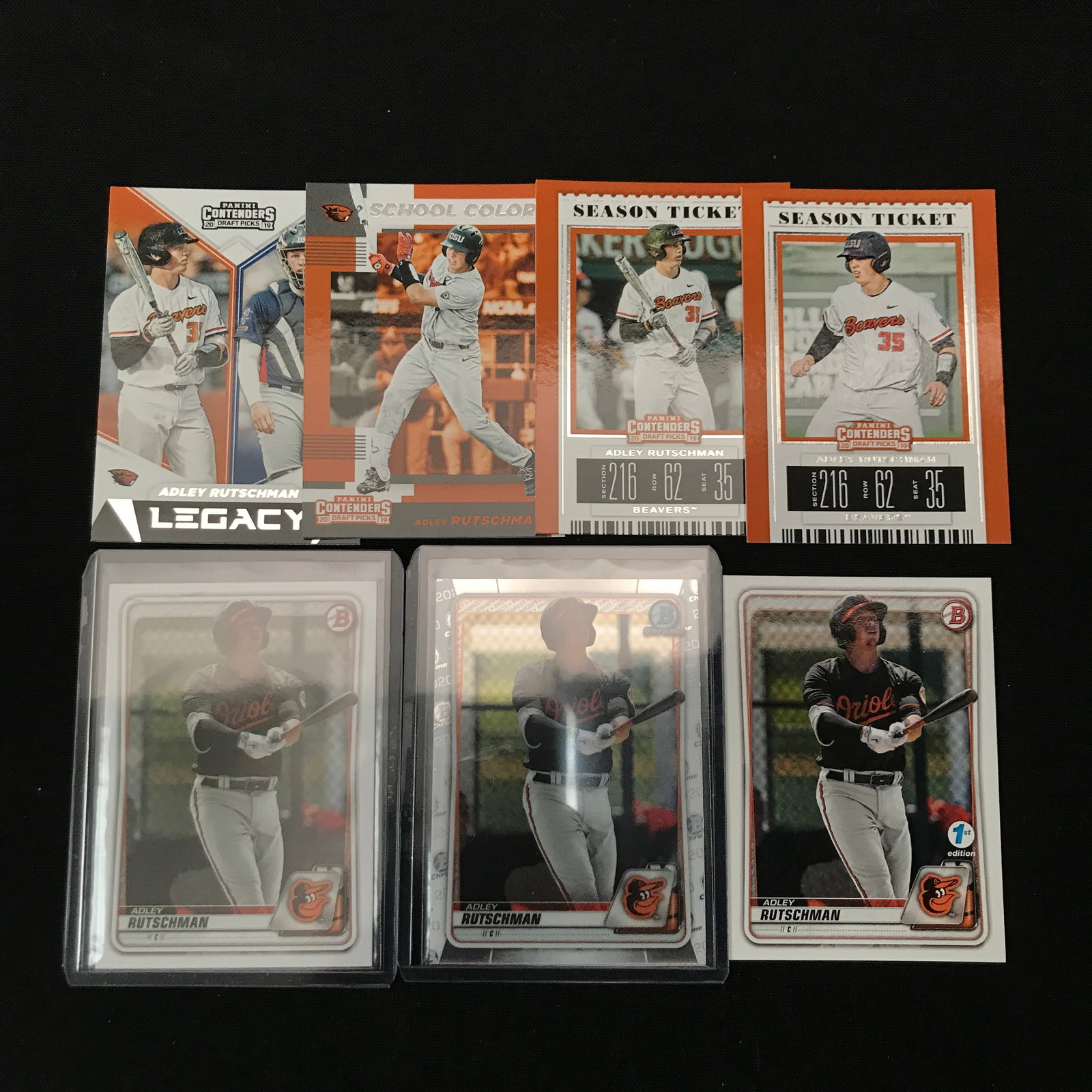 LOT OF 7 ADLEY RUTSCHMAN ROOKIE TRADING CARDS: Prices are in Canadian dollars